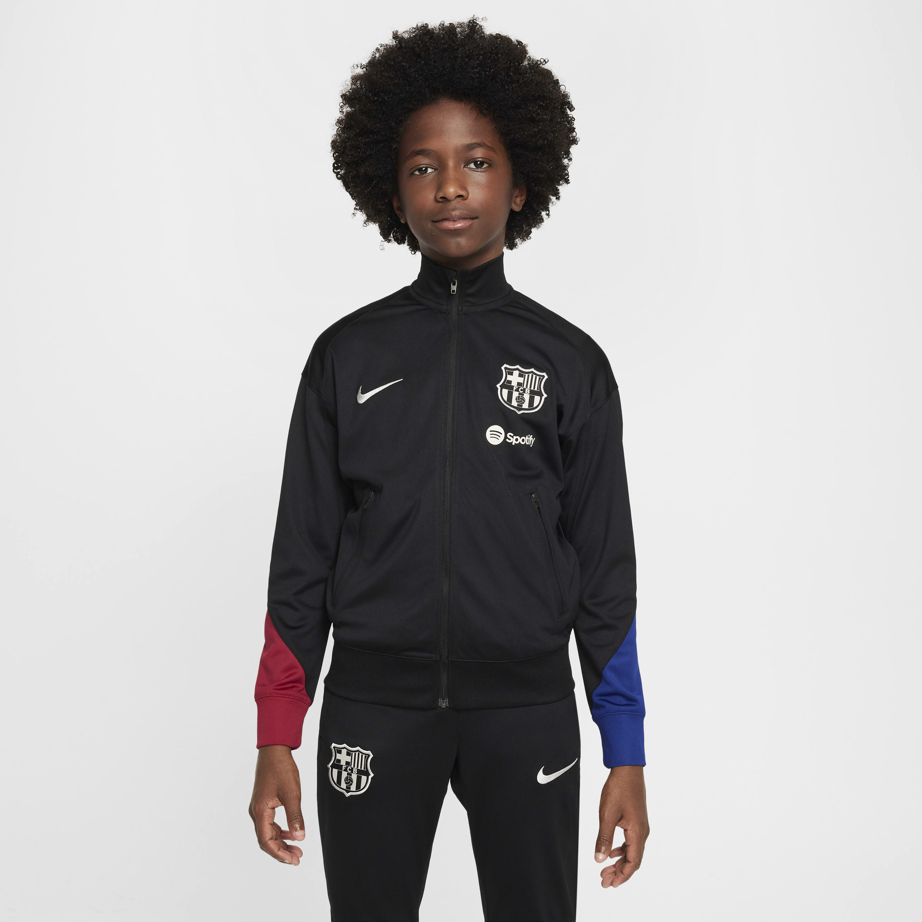 Buy F.C. Barcelona Strike Older Kids' Nike Dri-FIT Football Knit Tracksuit  - Black/Noble Red/Deep Royal Blue/Light Orewood Brown | Nike Kuwait Official