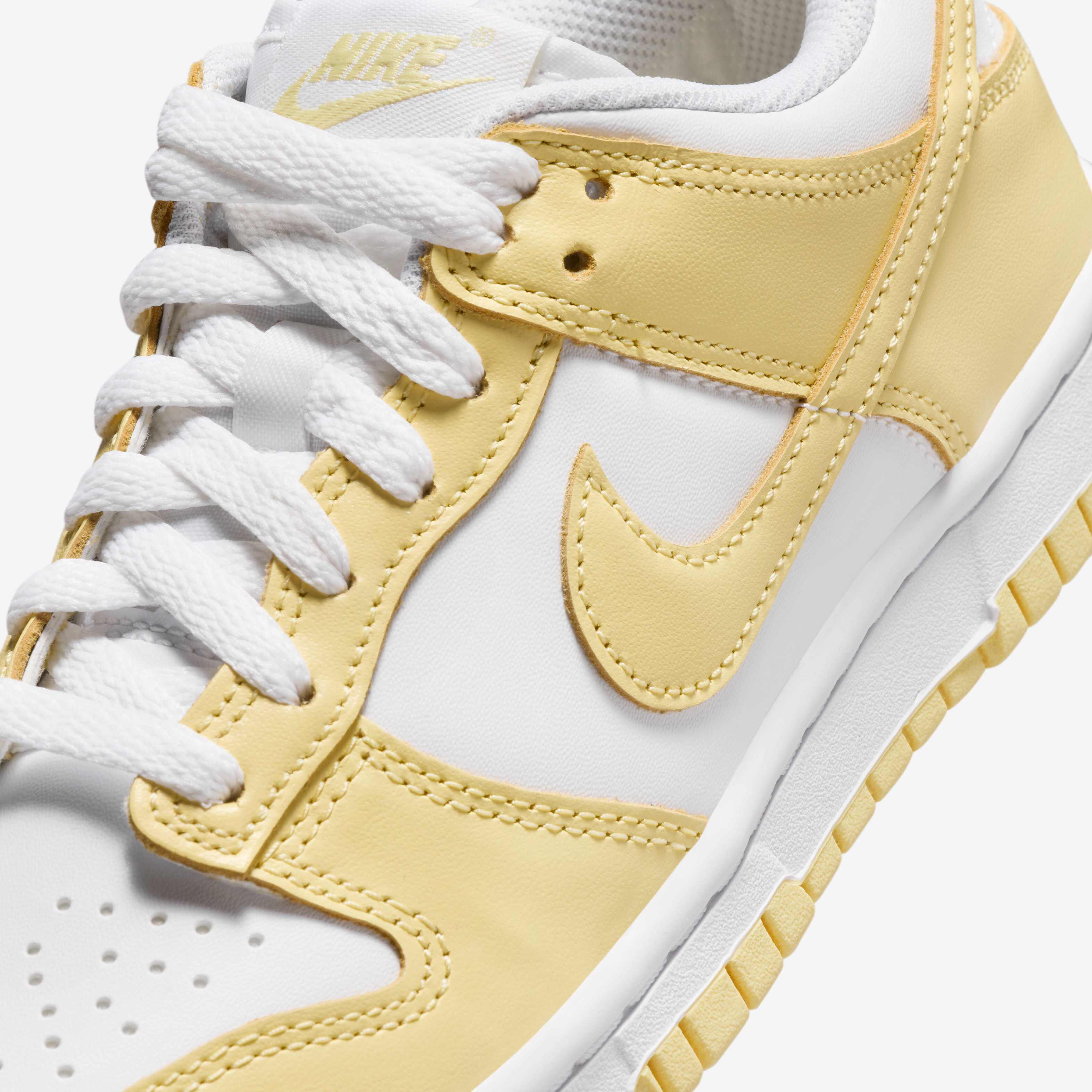 Buy Nike Dunk Low Older Kids' Shoes - White/Soft Yellow/Soft