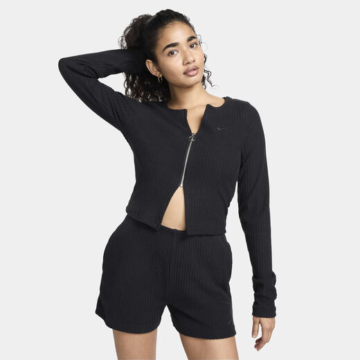 Hoodies & Sweatshirts-Nike, Nike Sportswear Chill Rib, Women's Slim Full-Zip Cardigan