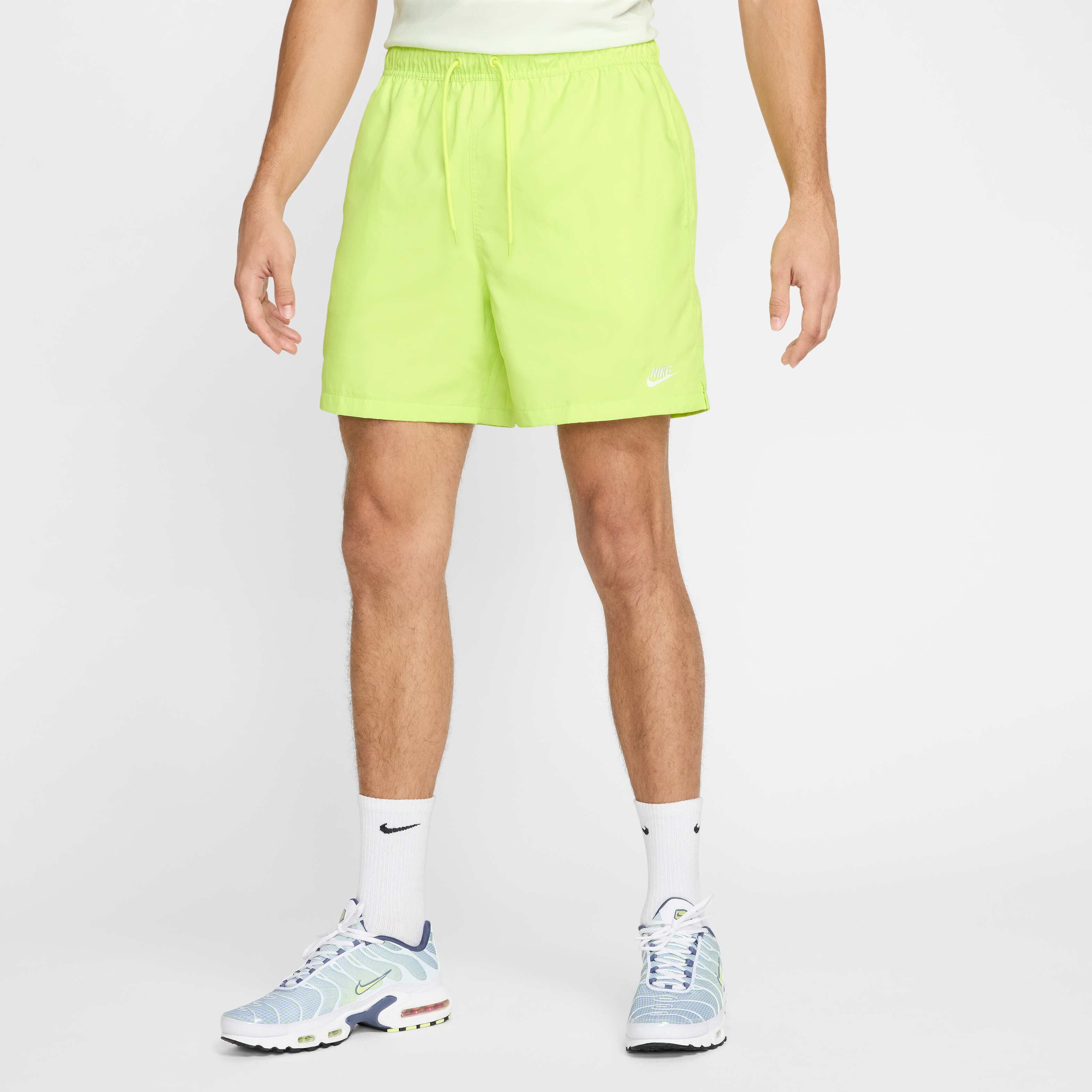 Buy Nike Club Men's Woven Flow Shorts Light Lemon Twist/White