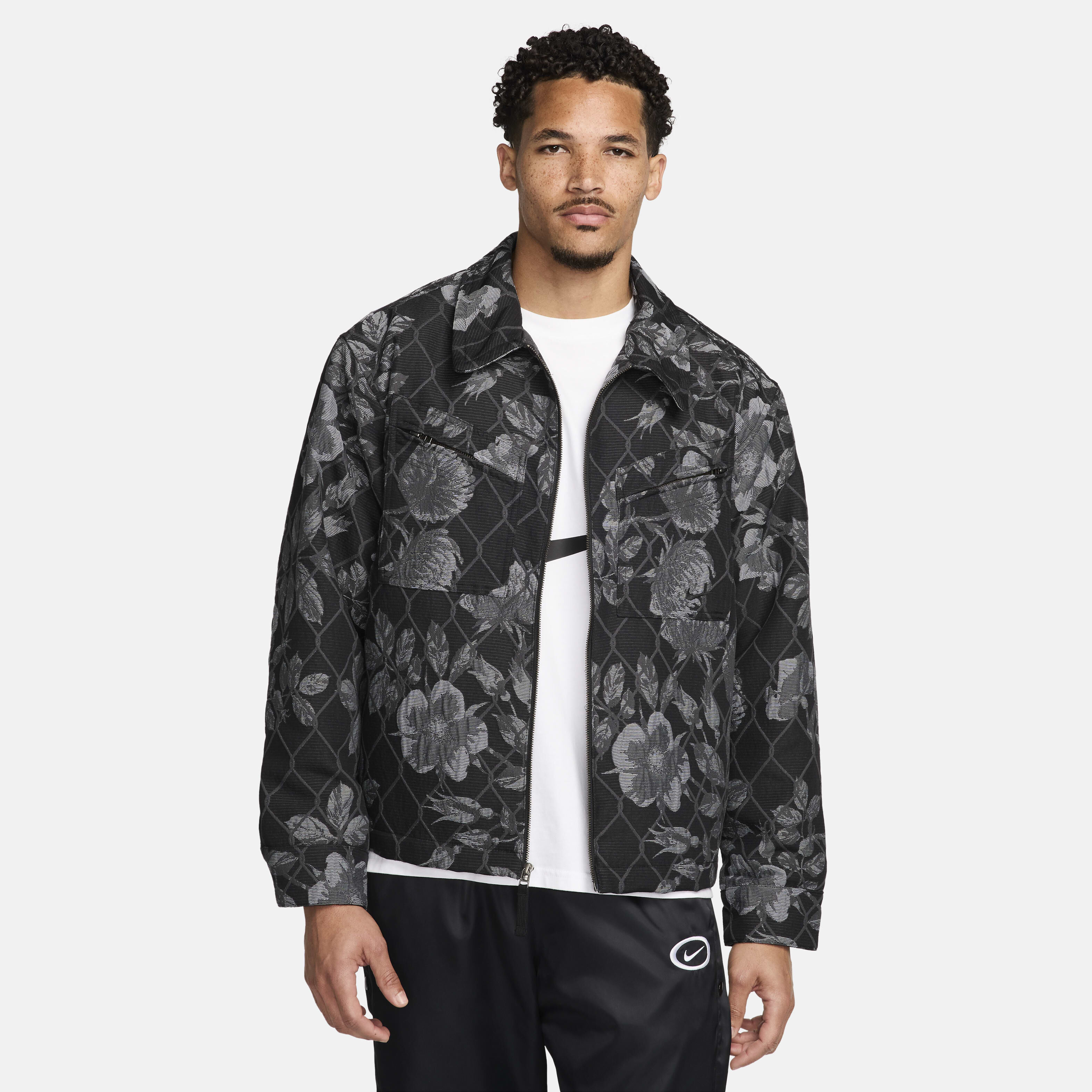 Nike mens floral jacket cheap