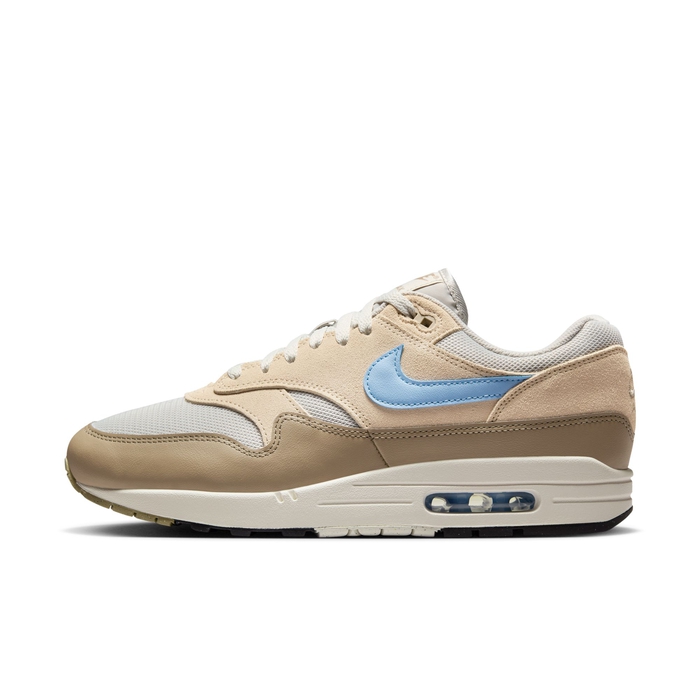 Buy Nike Air Max 1 Essential Men s Shoes Light Bone Sand Drift Khaki Psychic Blue Nike Kuwait Official