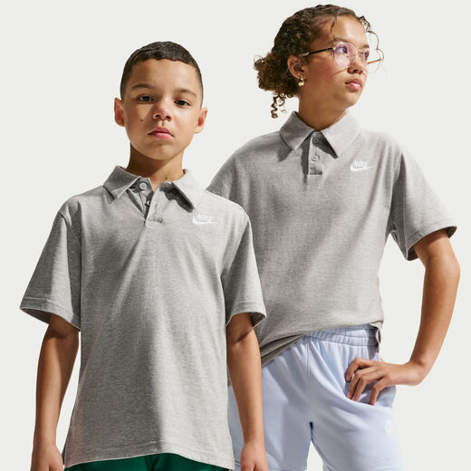 Kids' Polo T-Shirts-Nike, Nike Sportswear Club, Older Kids' Knit Short-Sleeve Polo