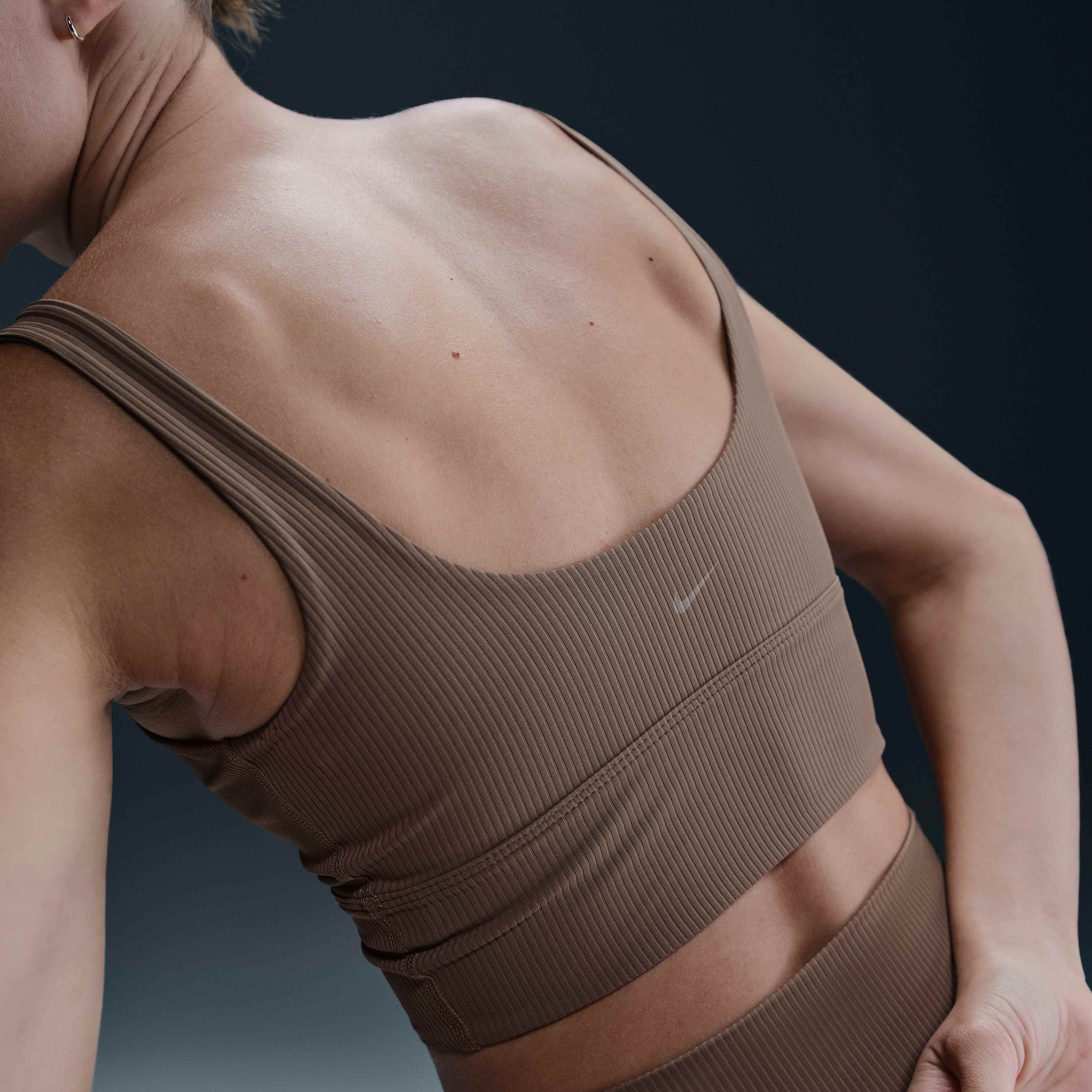 Nike Indy Rainbow Ladder Hi Sports Bra Black Multi Color