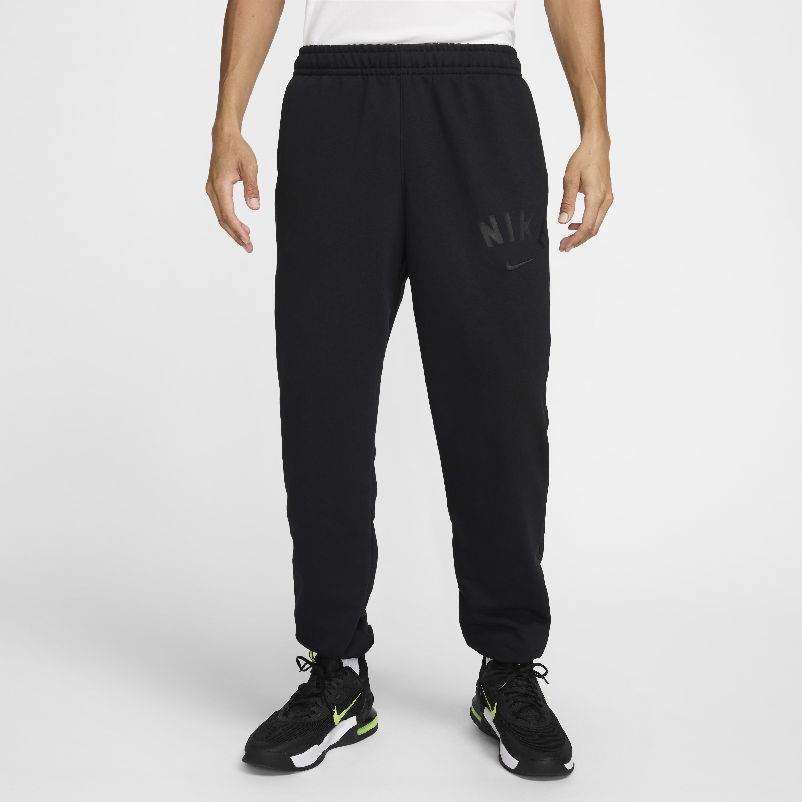 Nike slim fit joggers black best sale