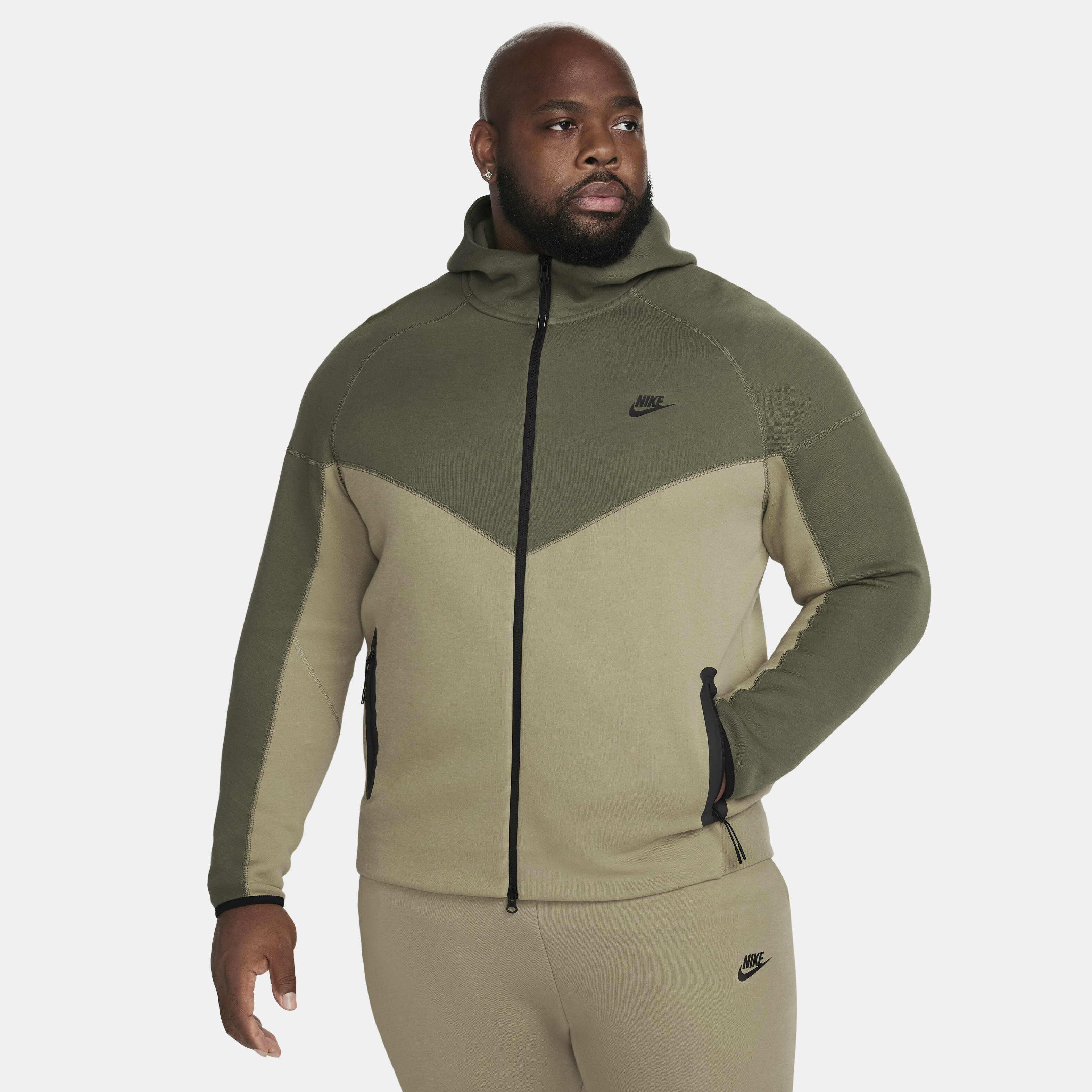 Nike tech fleece olive shop