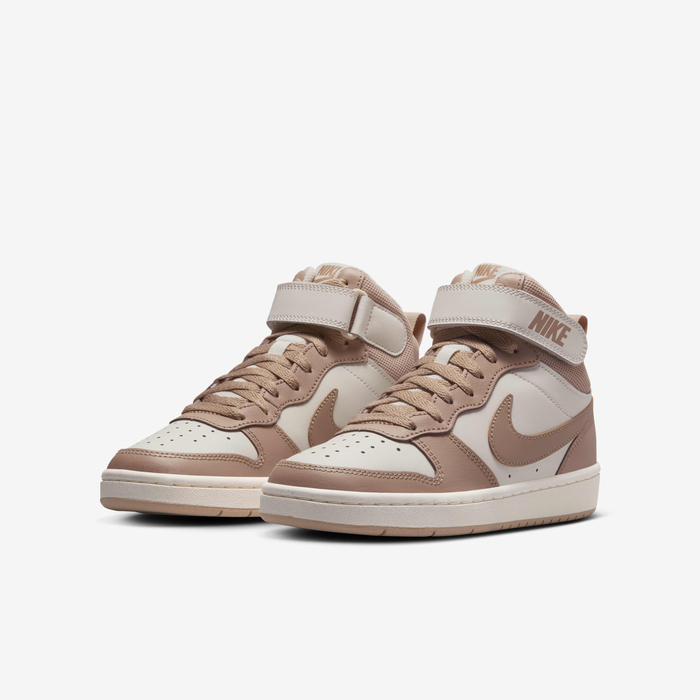 Buy Nike Court Borough Mid Older Kids' Shoes Pale Ivory/Sail