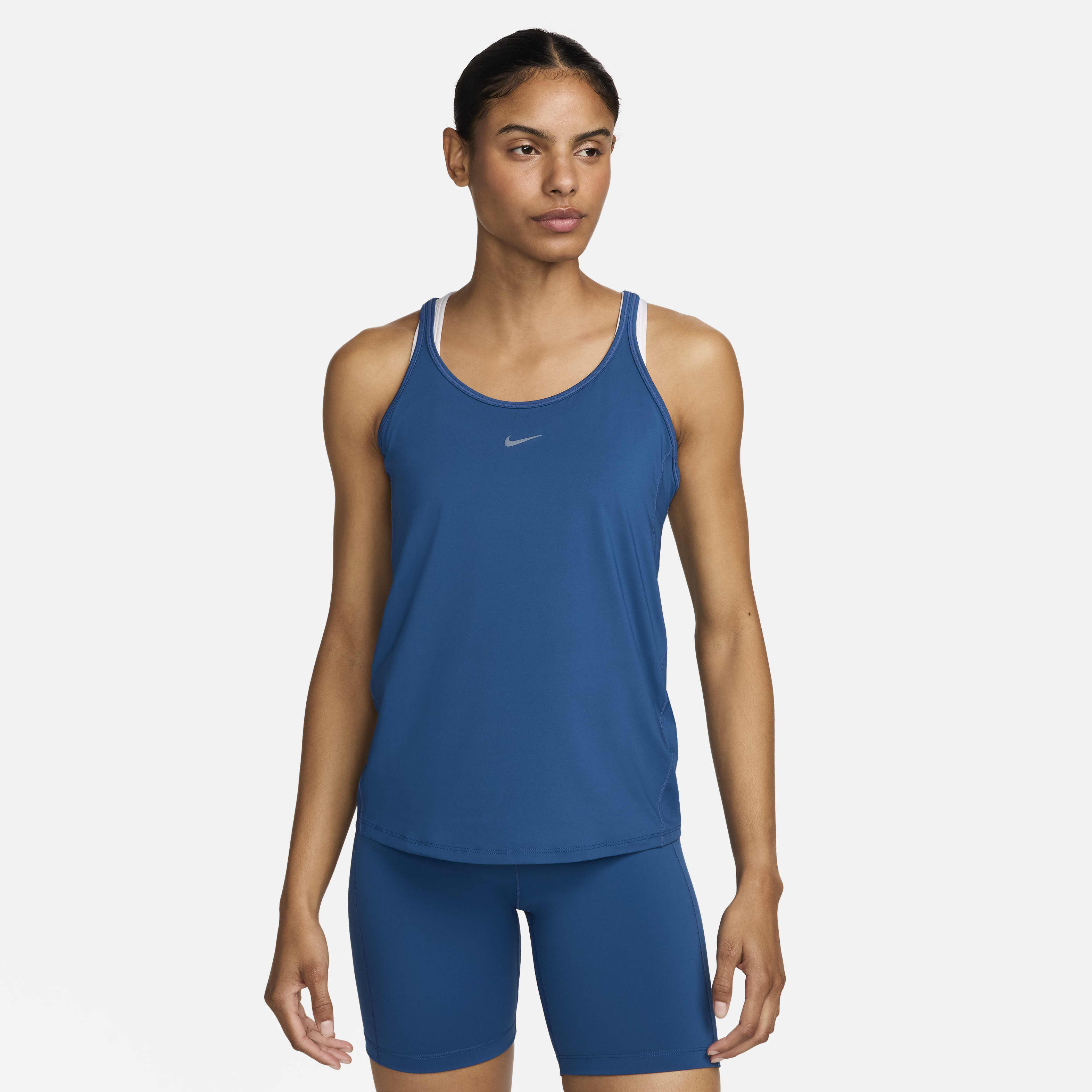 (取寄) ナイキ レディース ワン クラシック ドライ-フィット タンク トップ Nike women One Classic Dri-FIT Tank Top Smokey Blue/Black Nike One Classic Women's Dri-FIT Tank Top. Nike.com