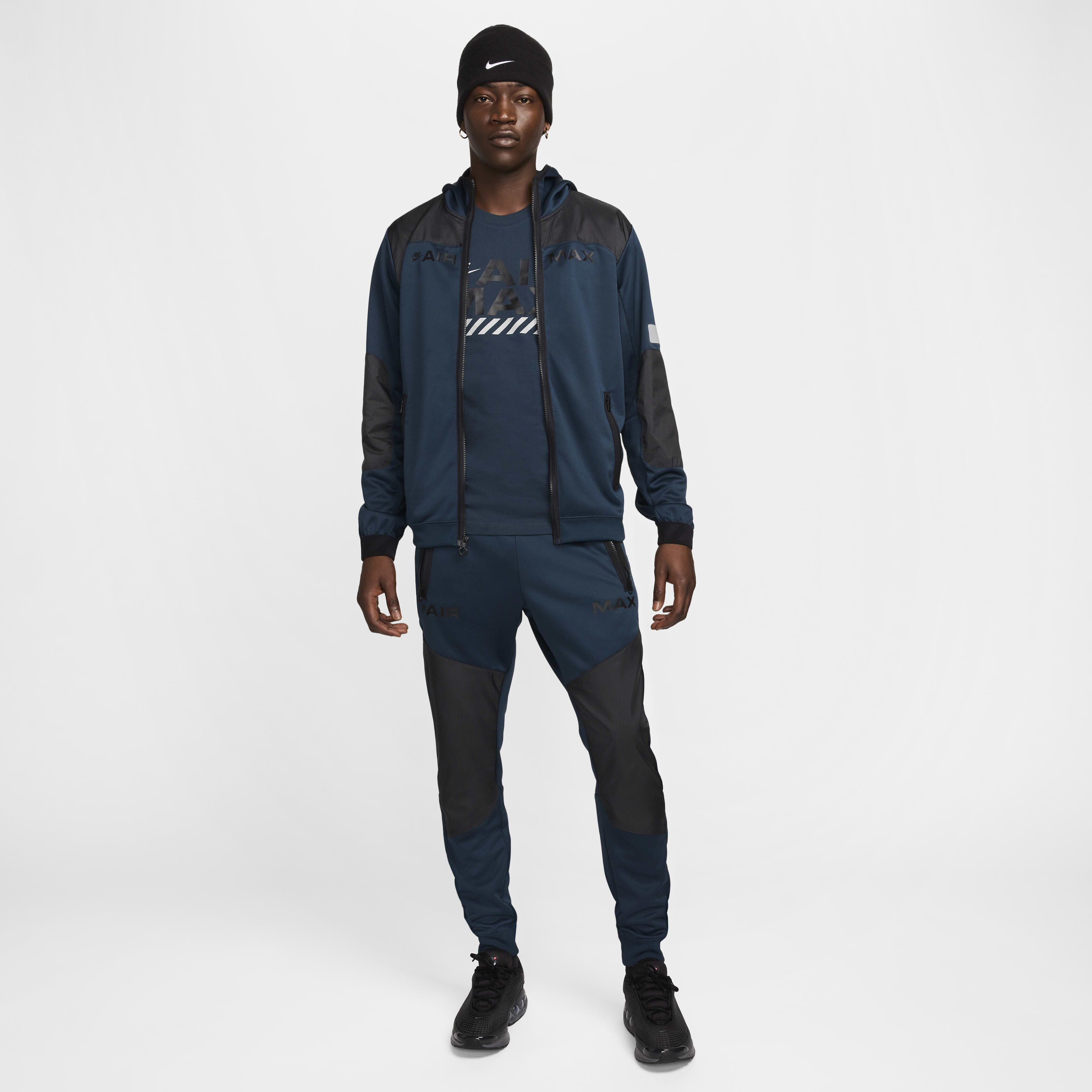 Nike air full zip hoodie in navy hot sale