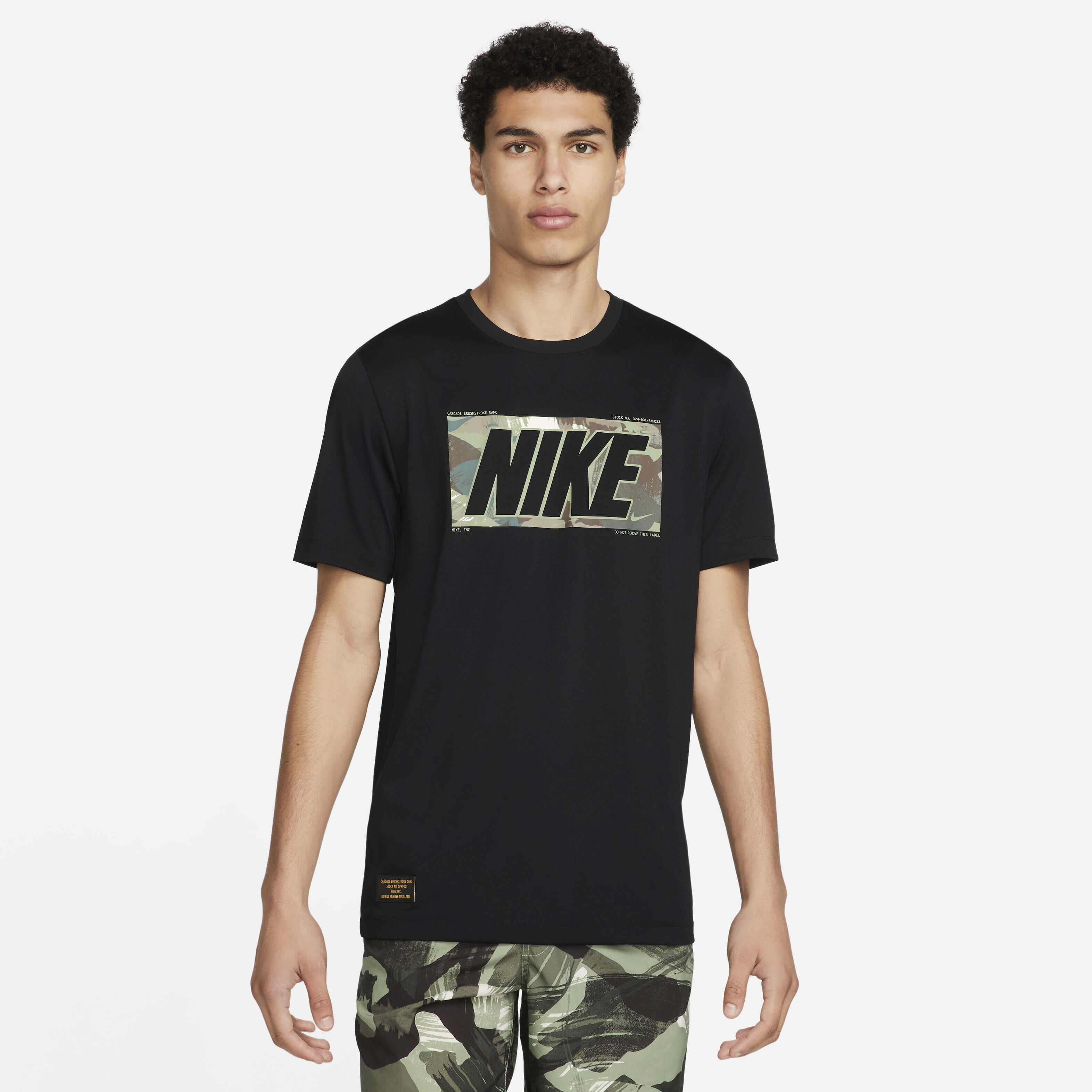 black nike camo shirt