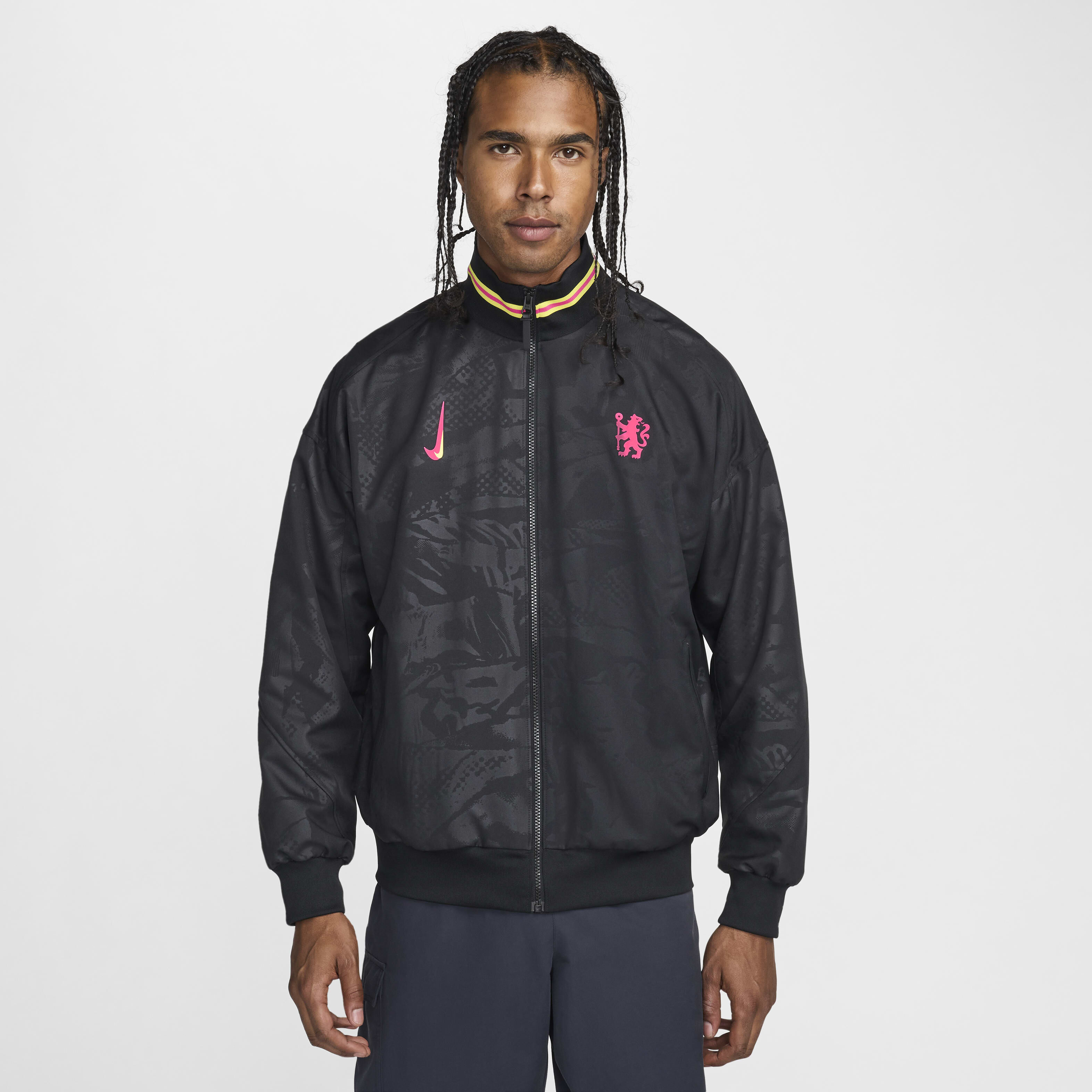 Buy Chelsea F.C. Strike Third Men's Nike Dri-FIT Football Anthem Jacket -  Black/Opti Yellow/Pink Prime | Nike Kuwait Official