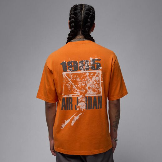 Orange-JRDN, Jordan Brooklyn, Men's Oversized Graphic T-shirt