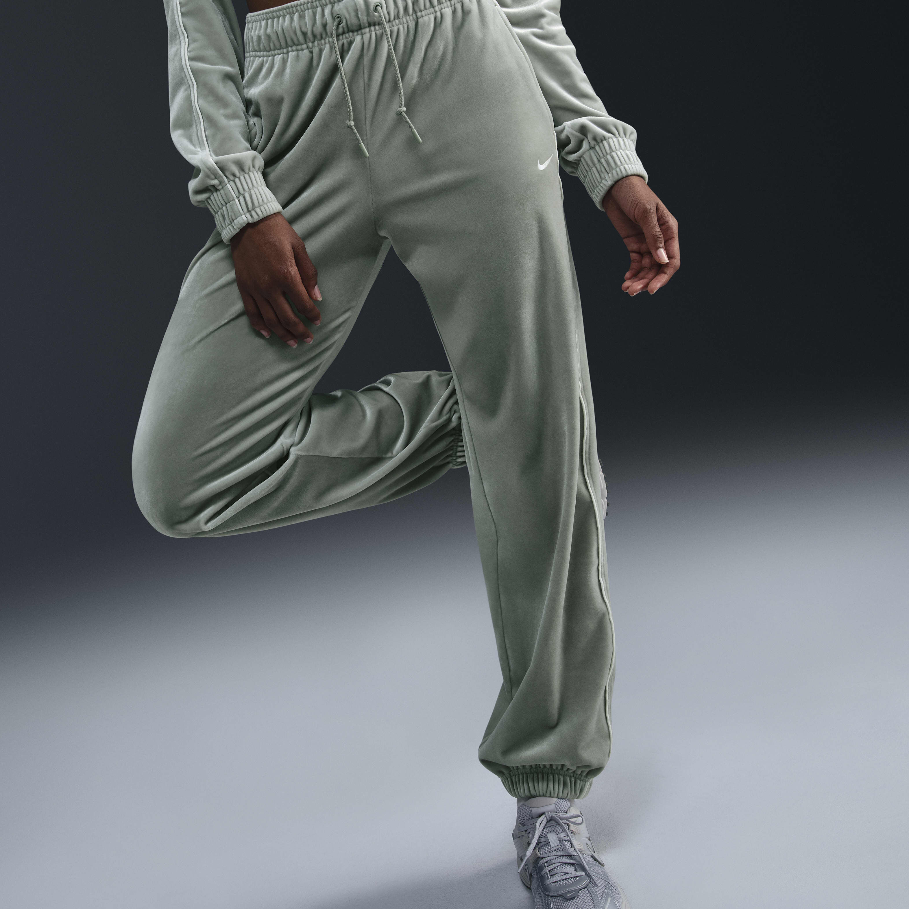 Buy Nike Sportswear Collection Women s Mid Rise Velour Joggers Nike Kuwait Official