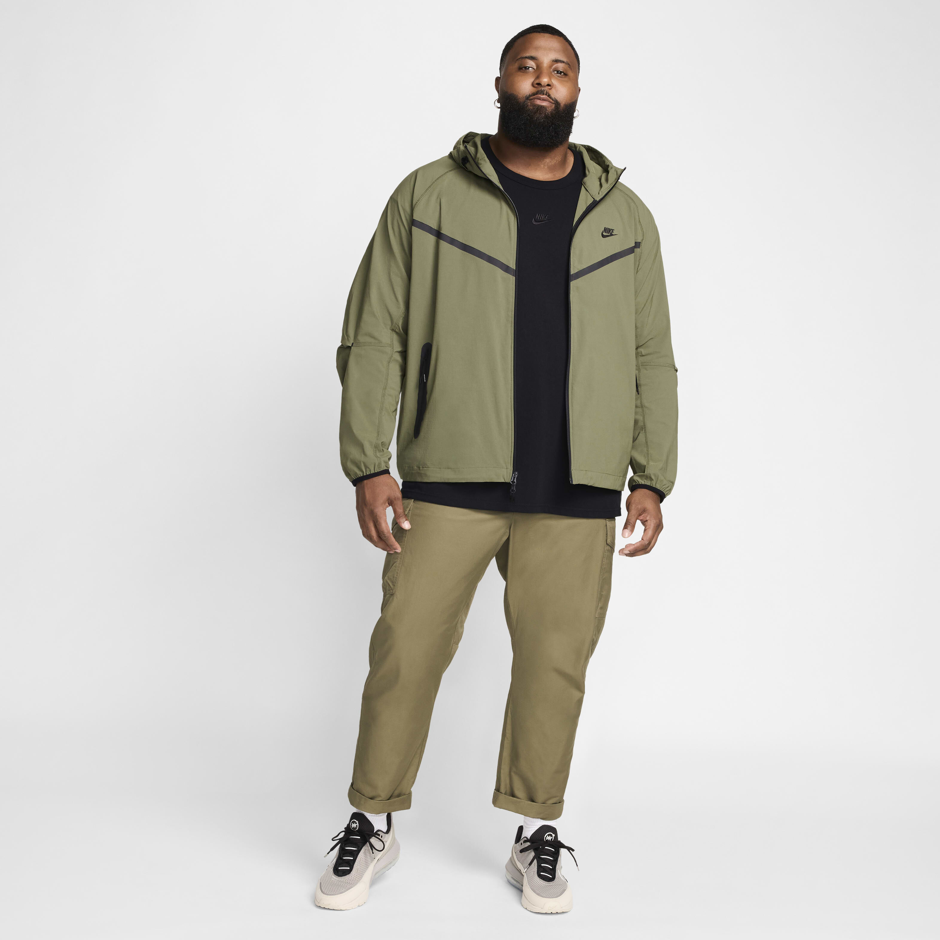 某メーカー Men's Tech Nike Buy Woven Olive Olive/Medium Medium - Jacket ウェア