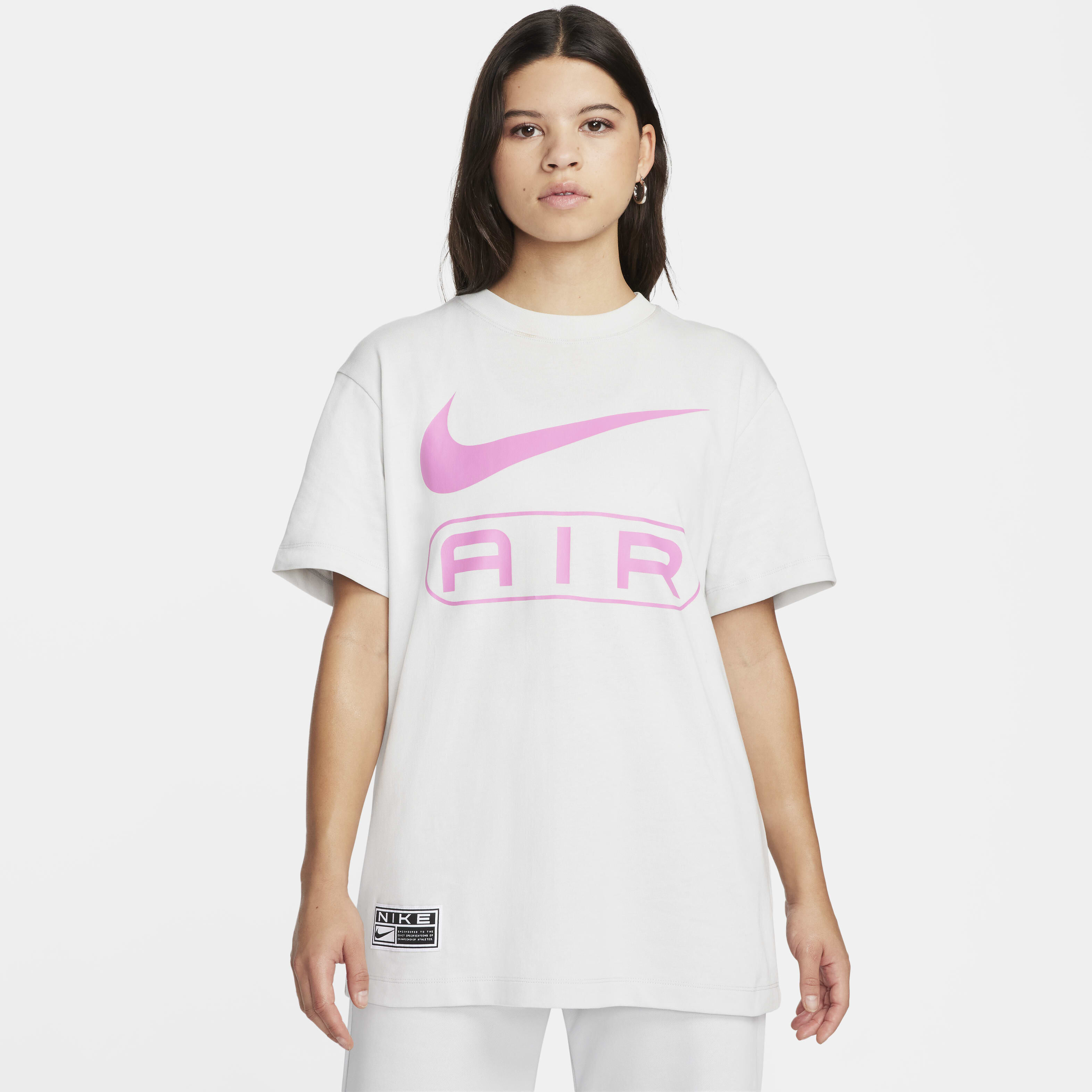 Pink and white nike shirt store