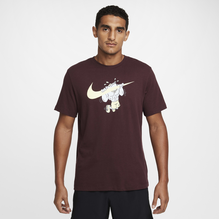 Buy Nike Men's Dri-FIT Fitness T-Shirt Burgundy Crush Nike