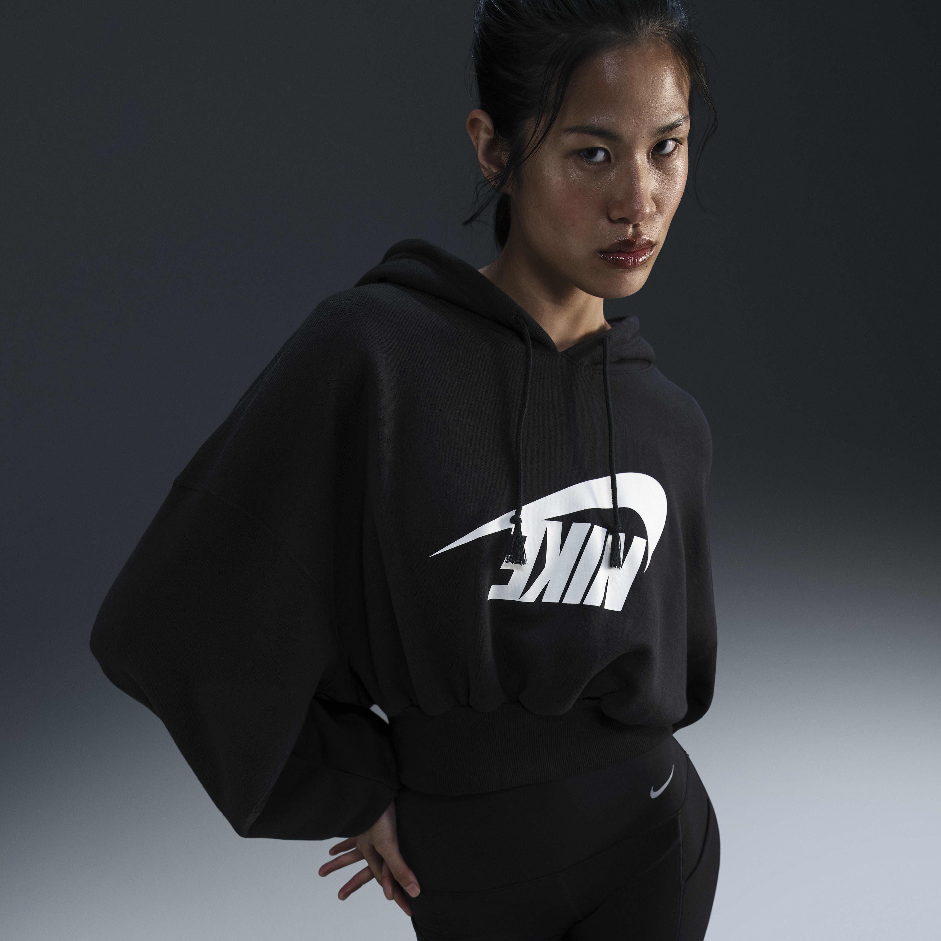 Black nike pullover women's clearance