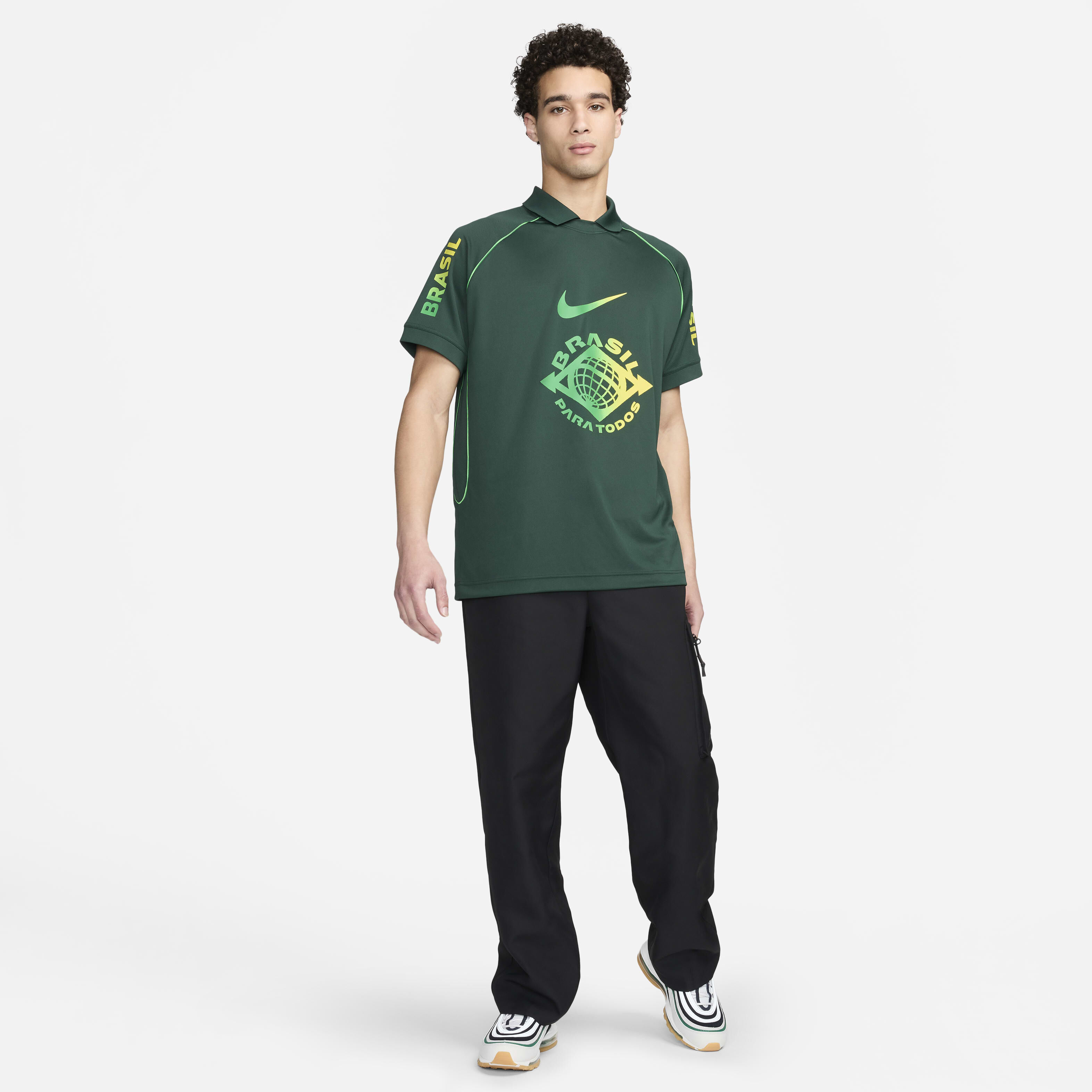 Buy Brazil Men's Nike Dri-FIT Football Shirt - Pro Green/Light