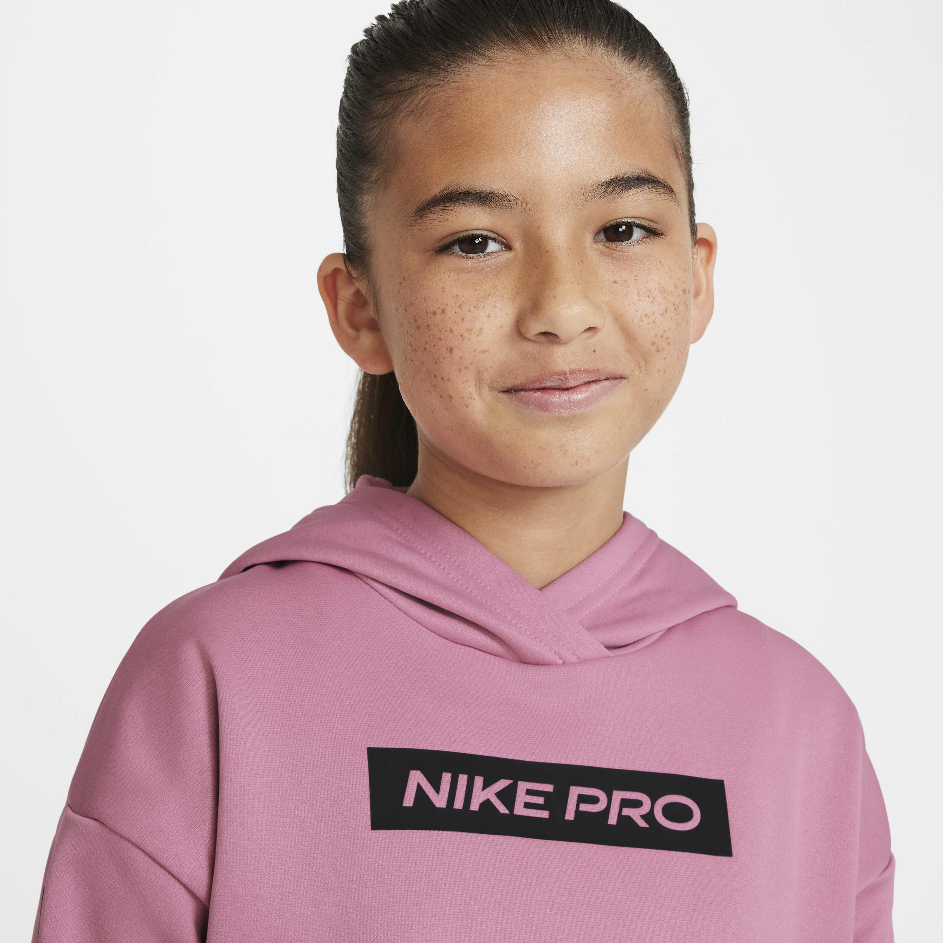 Buy Nike Pro Therma FIT Older Kids Girls Pullover Hoodie Nike Kuwait Official