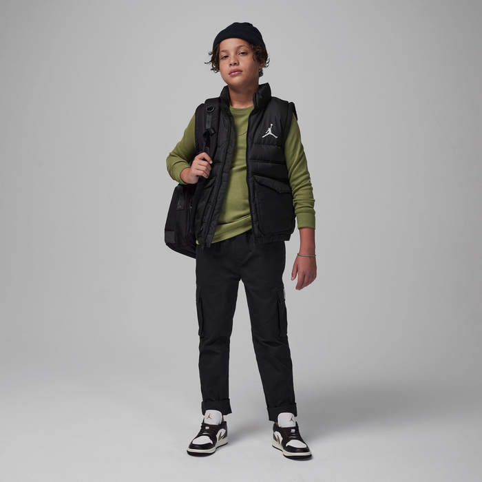 Jordan MJ Essentials Waffle Knit Long Sleeve Tee image number 2 Jordan MJ Essentials Waffle Knit Long Sleeve Tee image number 2