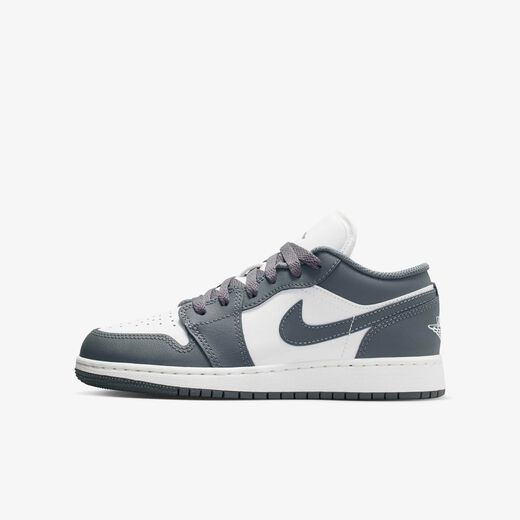 Sports Store-JRDN, Air Jordan 1 Low 'Grey/White', Older Kids' Shoes Sports Store-JRDN, Air Jordan 1 Low 'Grey/White', Older Kids' Shoes