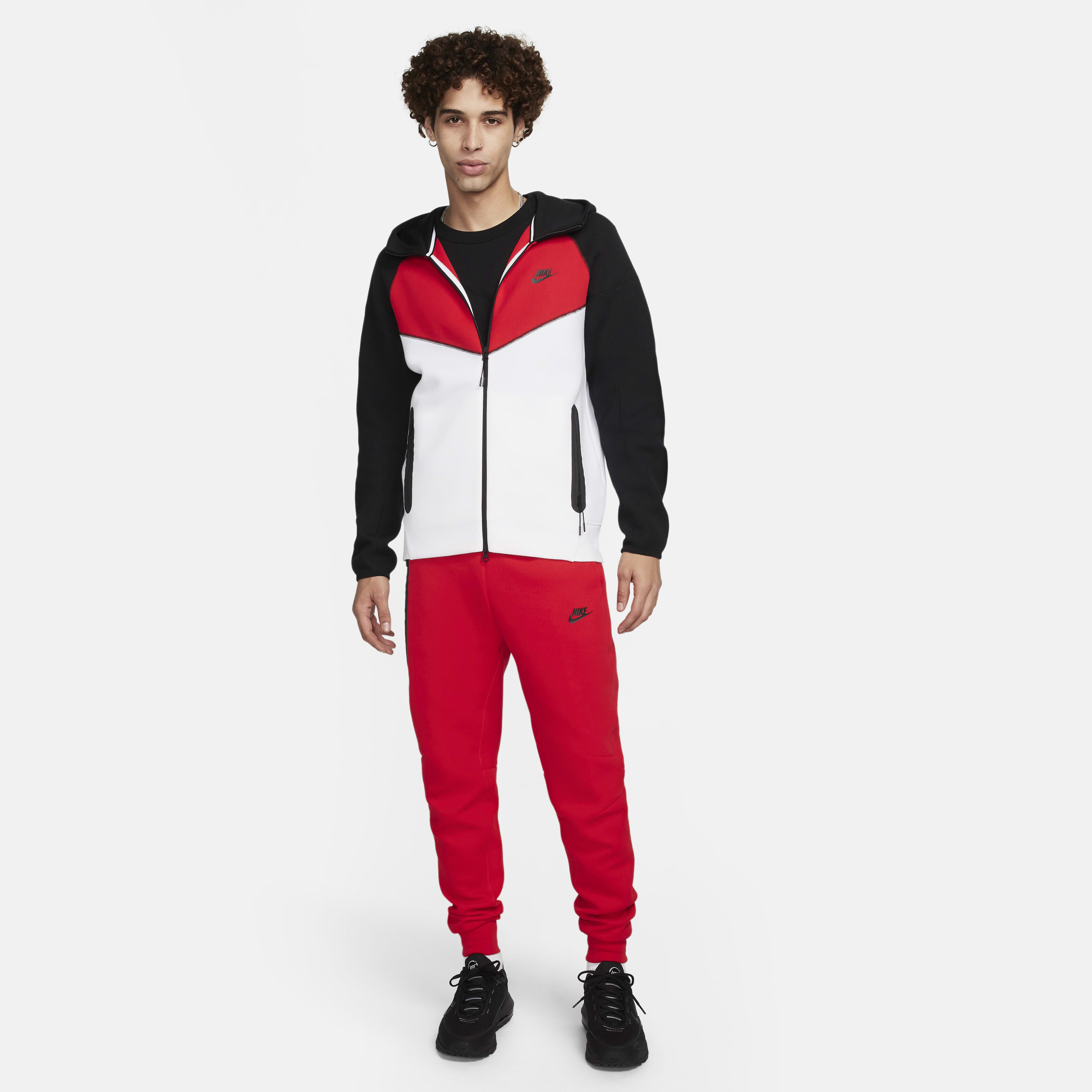 Buy Nike Sportswear Tech Fleece Men s Joggers University Red Black Nike Kuwait Official