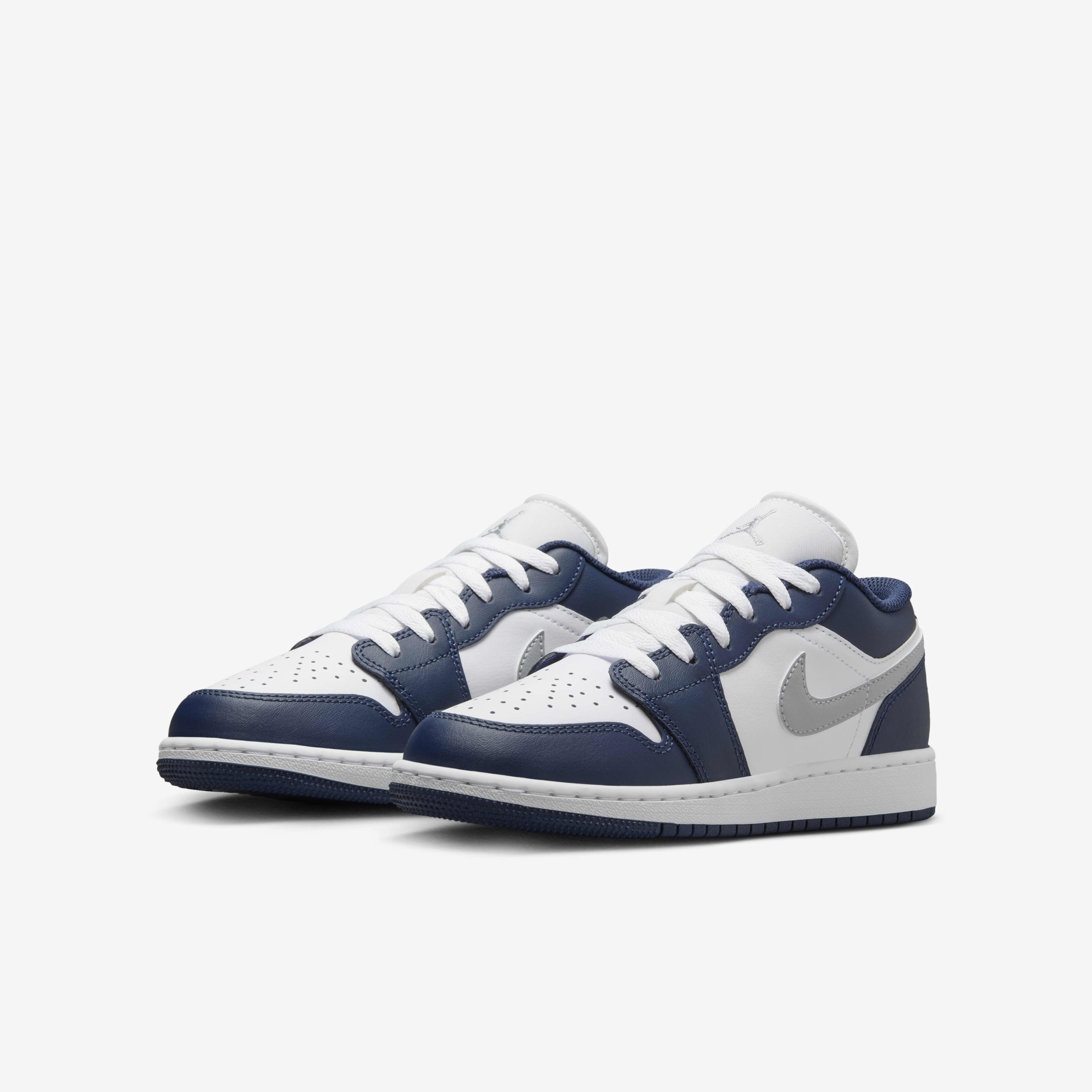 Buy Air Jordan Low Older Kids' Shoes White/Midnight Navy/Wolf