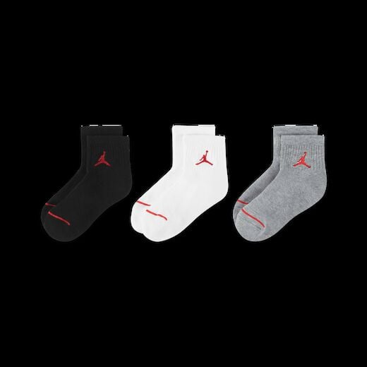 Socks-JRDN, Jordan Jumpman Quarter-Length Socks (3 Pairs), Little Kids Socks
