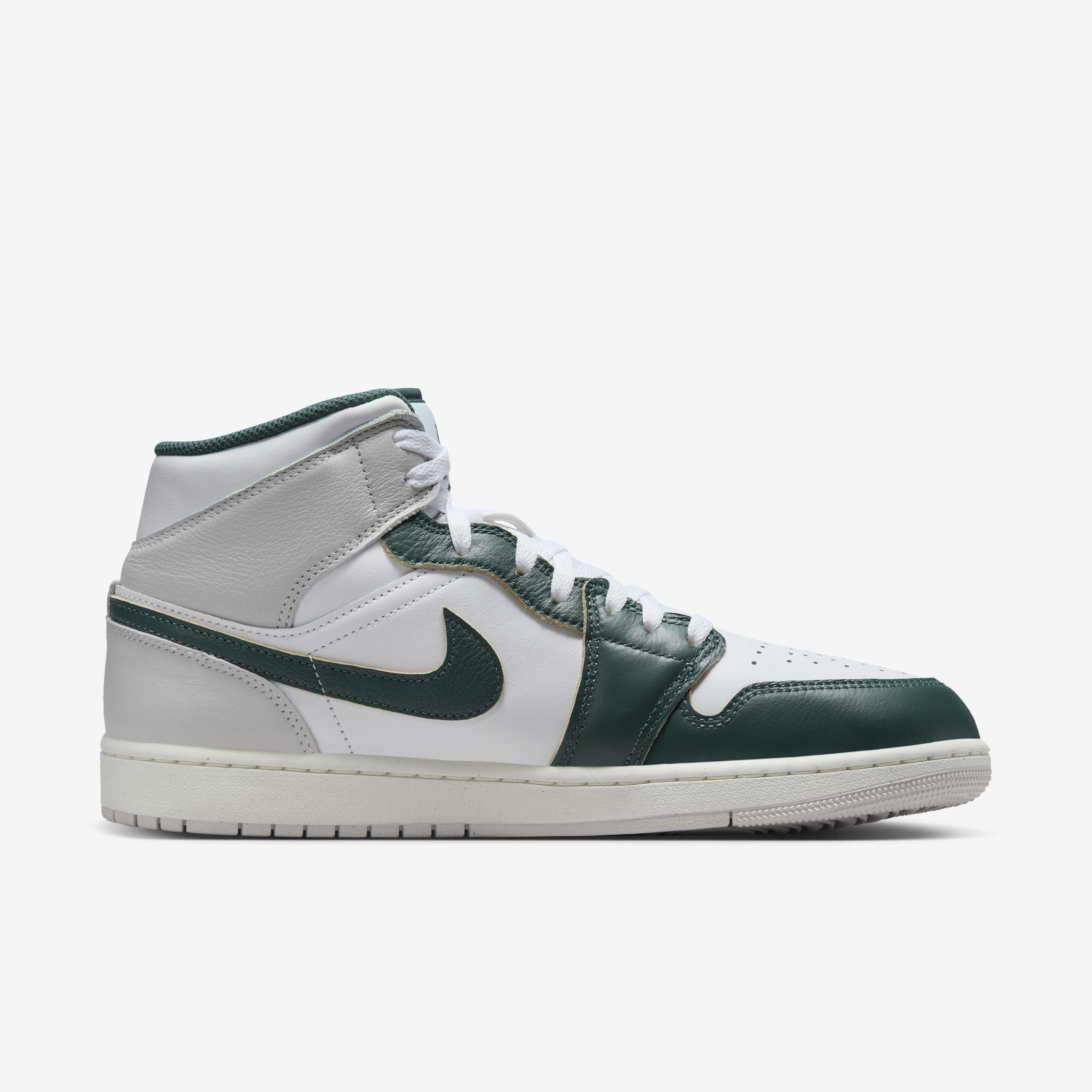 Buy Air Jordan 1 Mid SE Men s Shoes White Sail Neutral Grey Oxidised Green Nike Kuwait Official