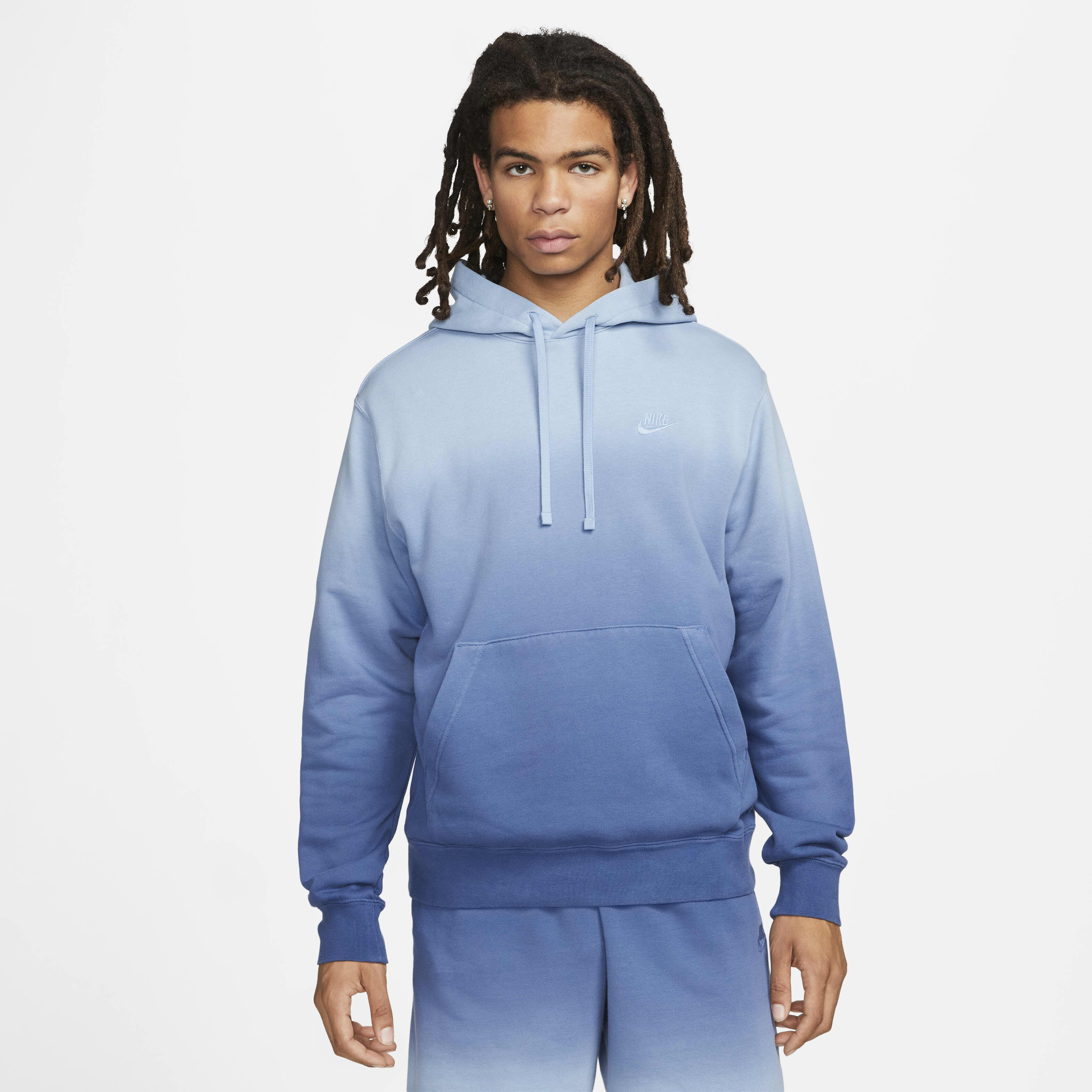 blue tie dye nike hoodie