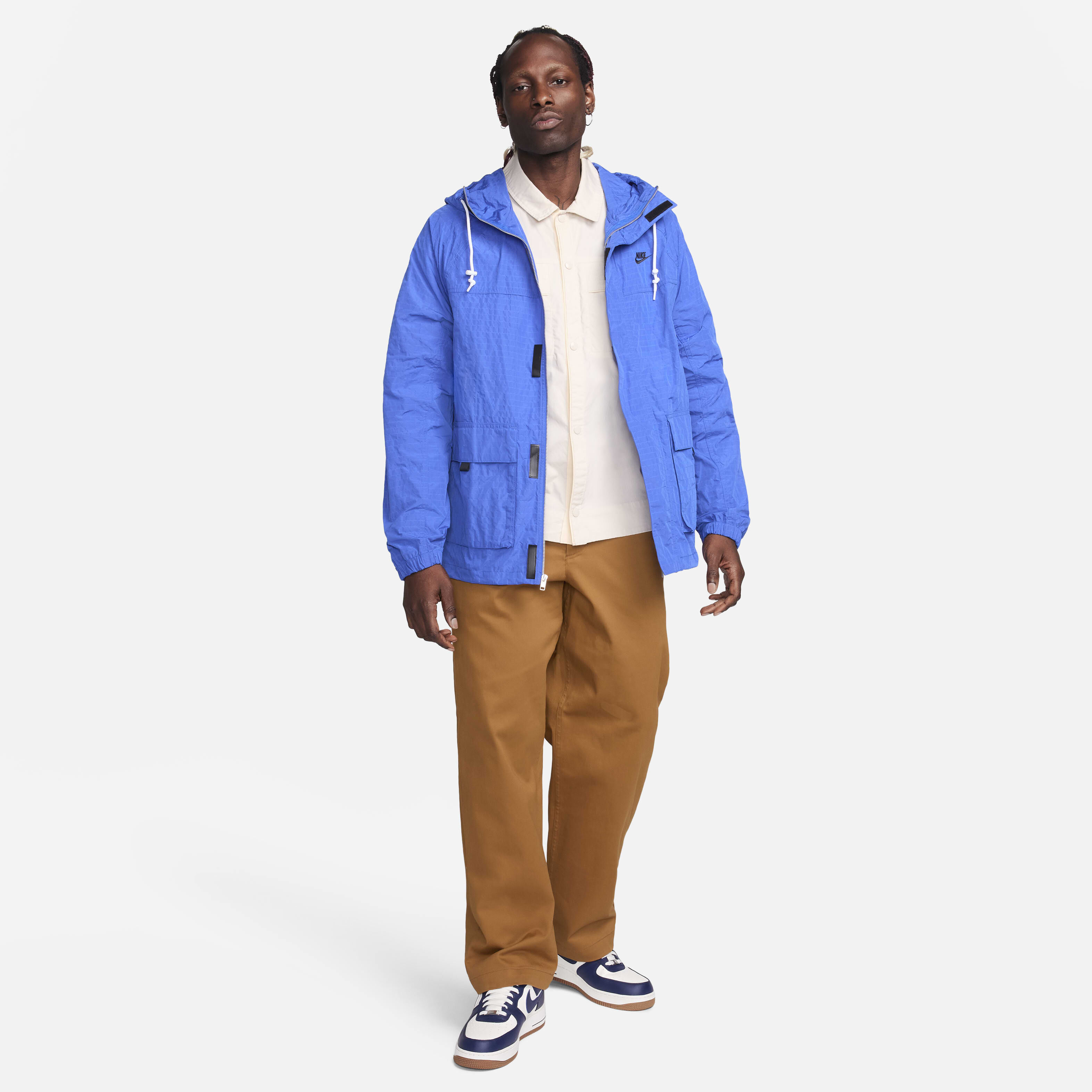 NIKE AS M NK CLUB BANDON JKT Lサイズ NIKE AS M NK CLUB BANDON JKT MIDNIGHT NAVY/WHITE（ナイキ