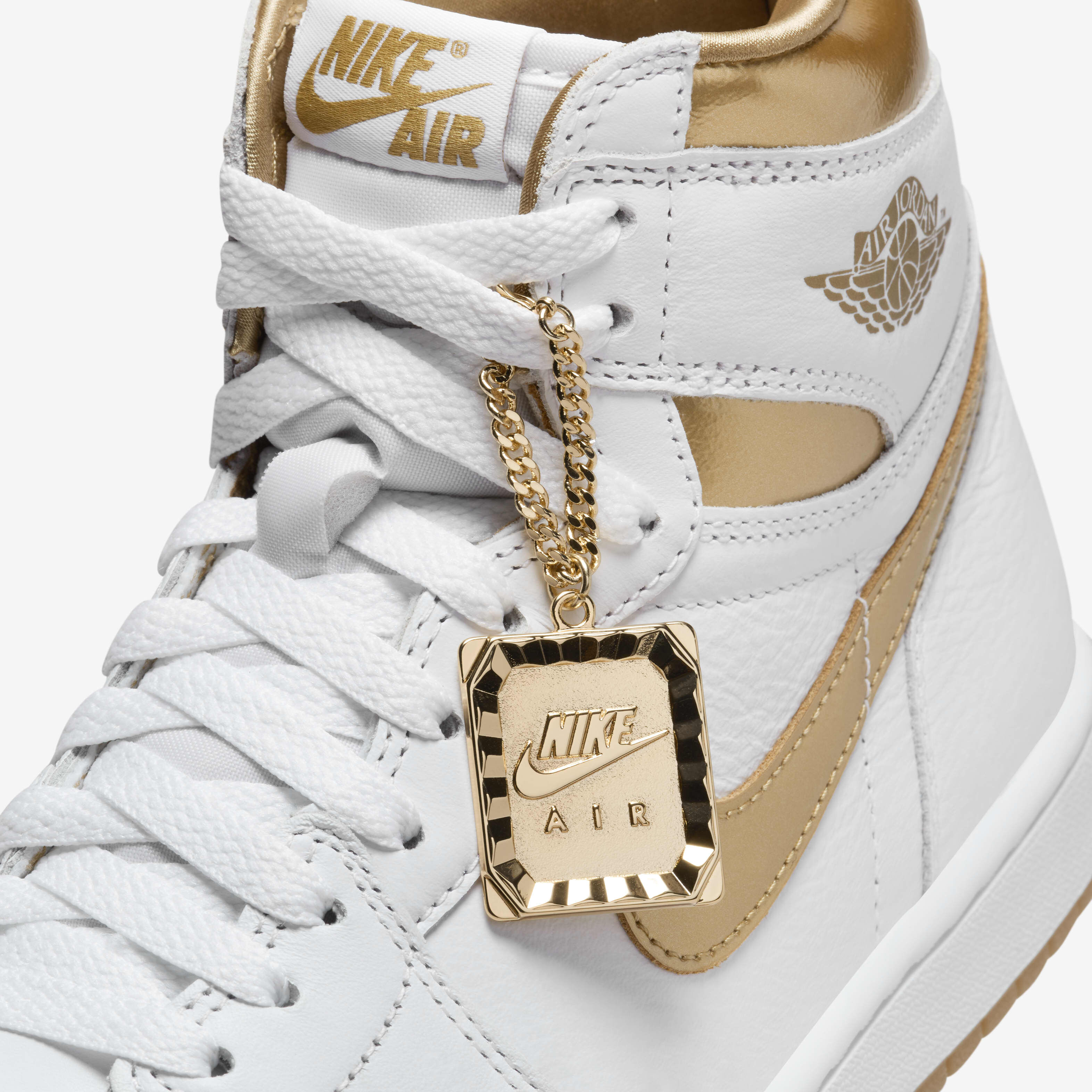 Buy Air Jordan 1 Retro High OG White and Gold Women s Shoes White Gum Light Brown Metallic Gold Nike Kuwait Official