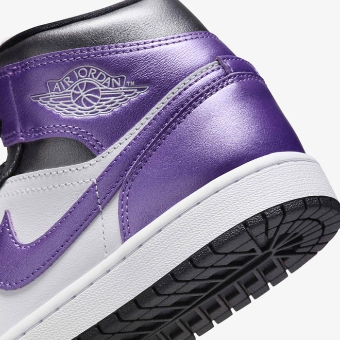 Purple Metallic 1s Buy Air Jordan Mid SE Women's Shoes White/Black