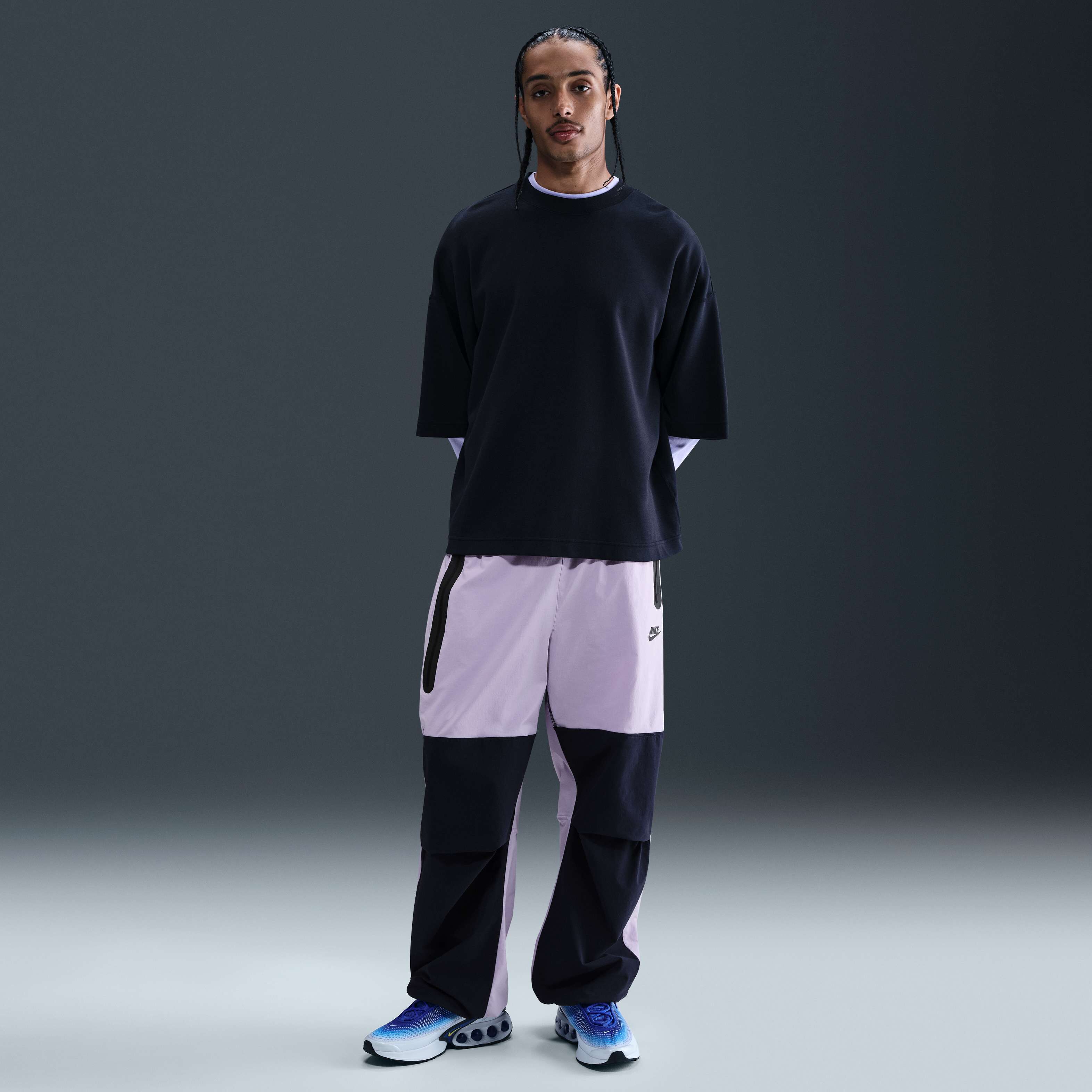 Buy Nike Tech Men's Woven Oversized Trousers - Hydrangeas/Obsidian