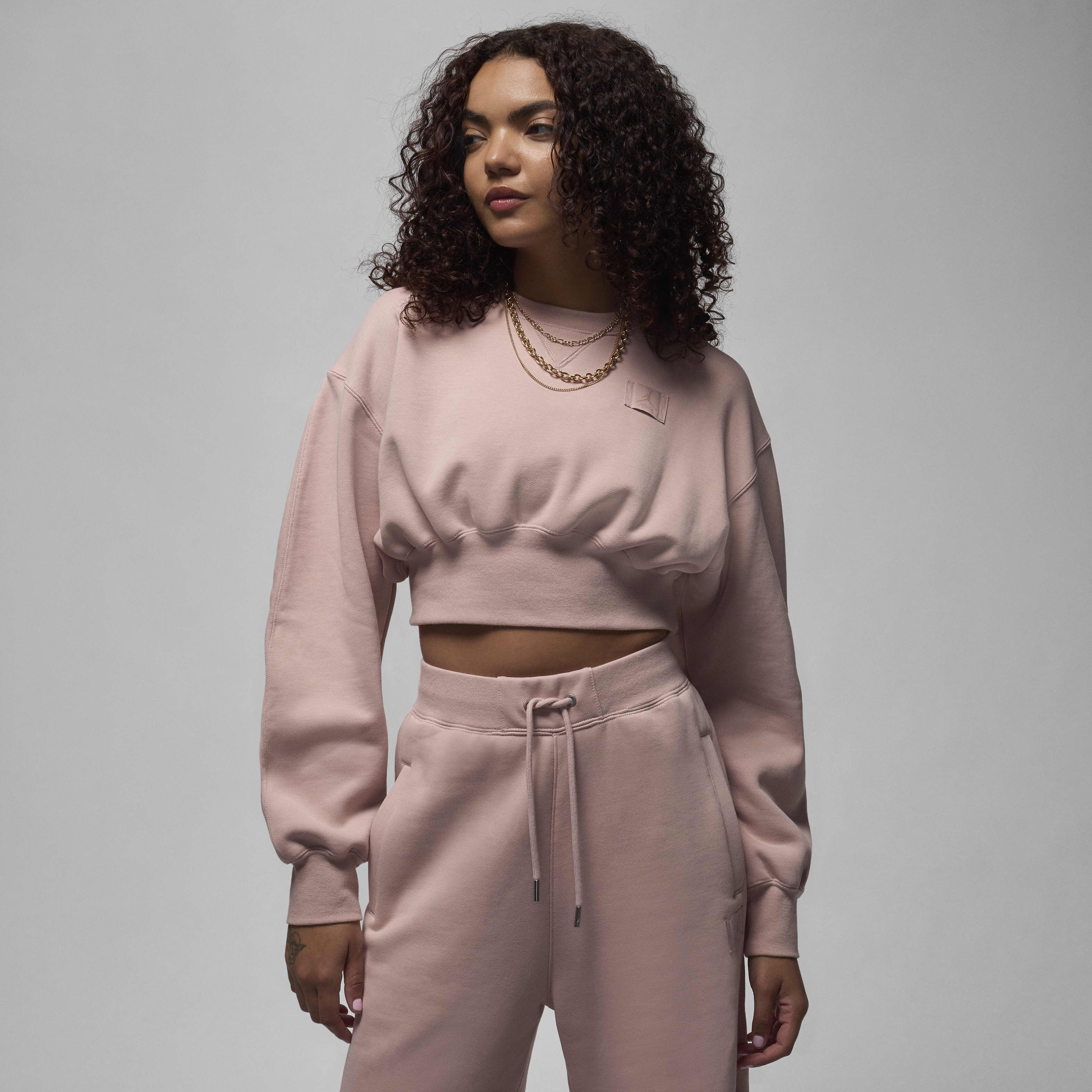 Buy Jordan Flight Fleece Women's Cropped Sweatshirt - Pink