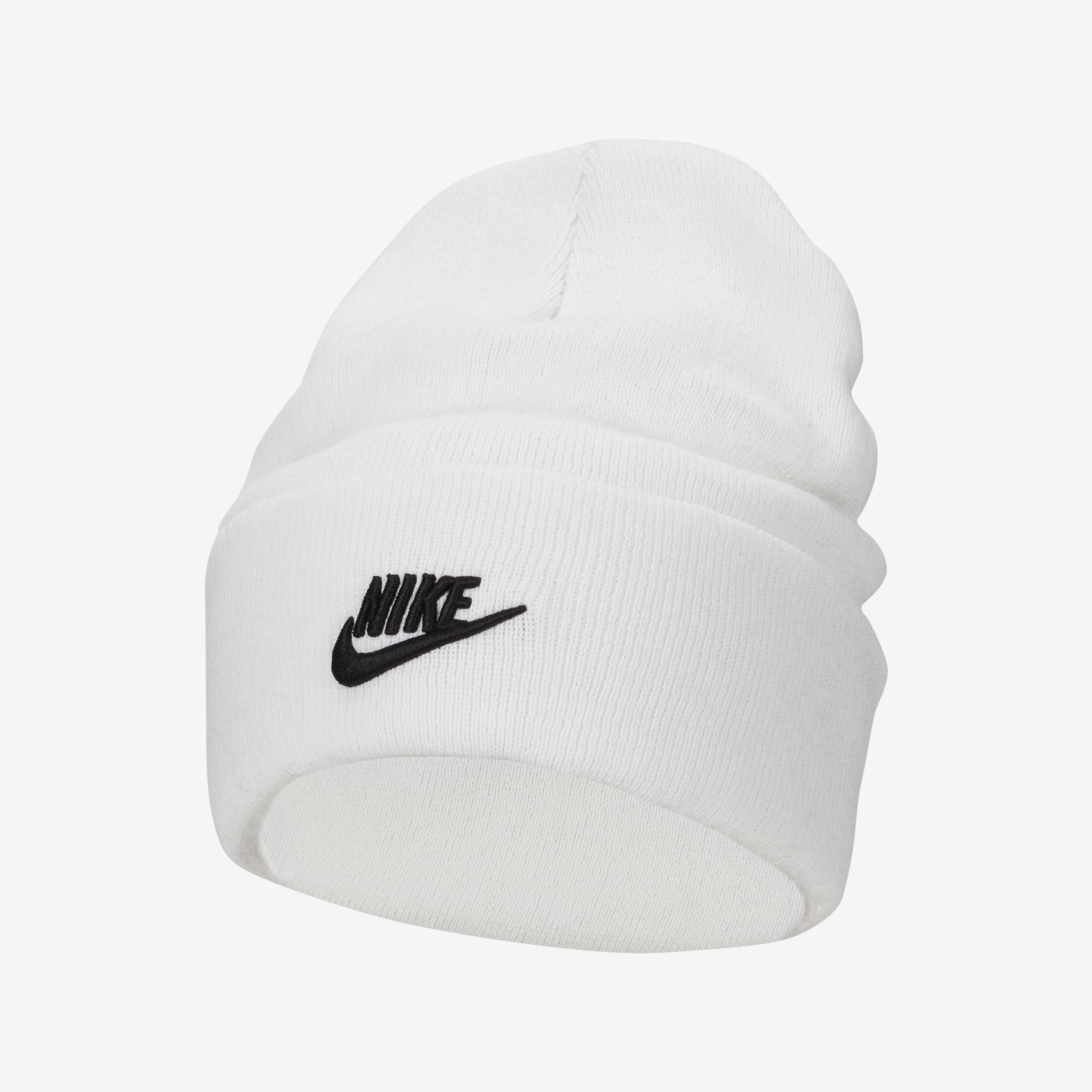 nike black and white beanie