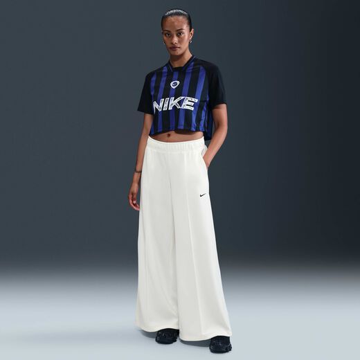 Clothing-Nike, Nike Sportswear, Women's Mid-Rise Wide-Leg Tracksuit Bottoms