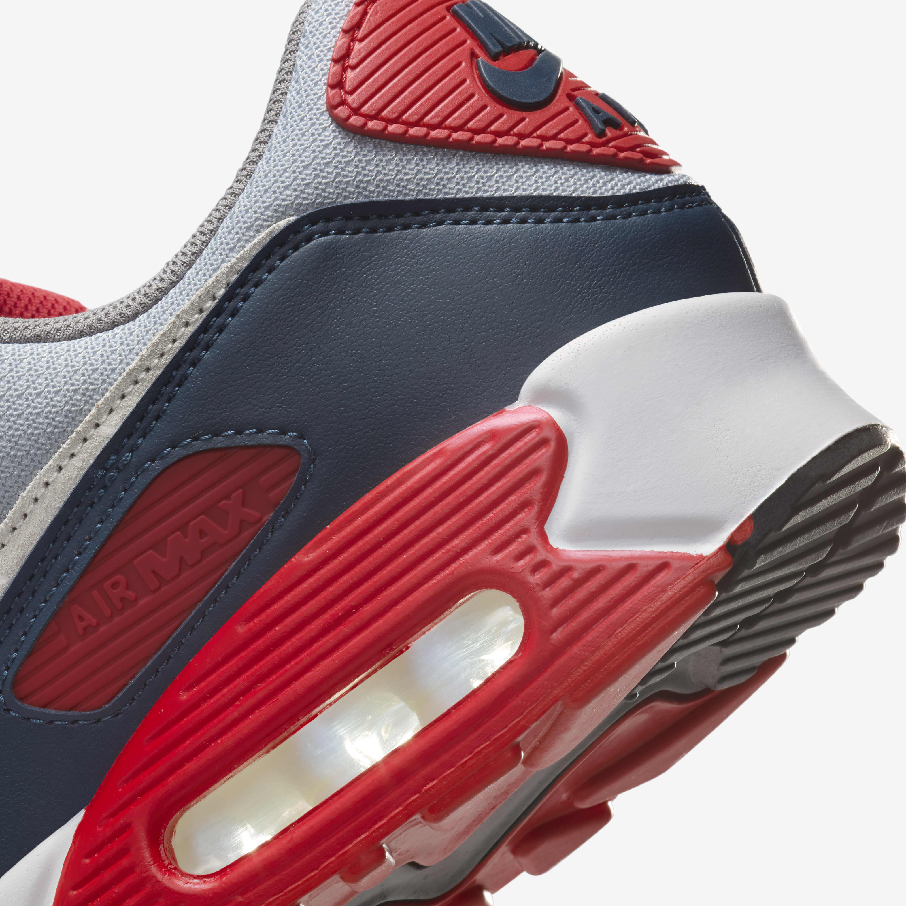 Nike air max 90 wolf grey crimson shop