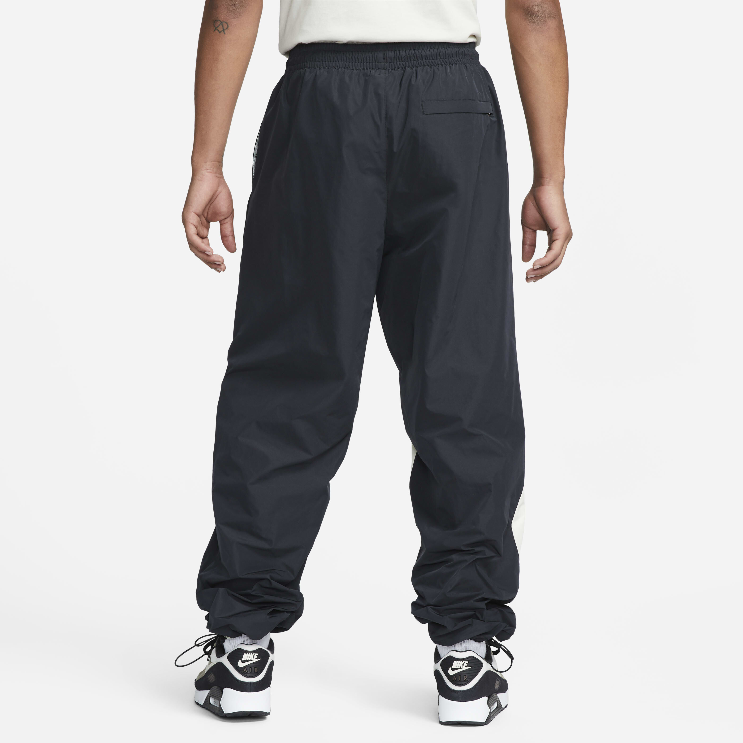 Buy Nike Swoosh Men s Woven Trousers Black Coconut Milk Black Nike Kuwait Official
