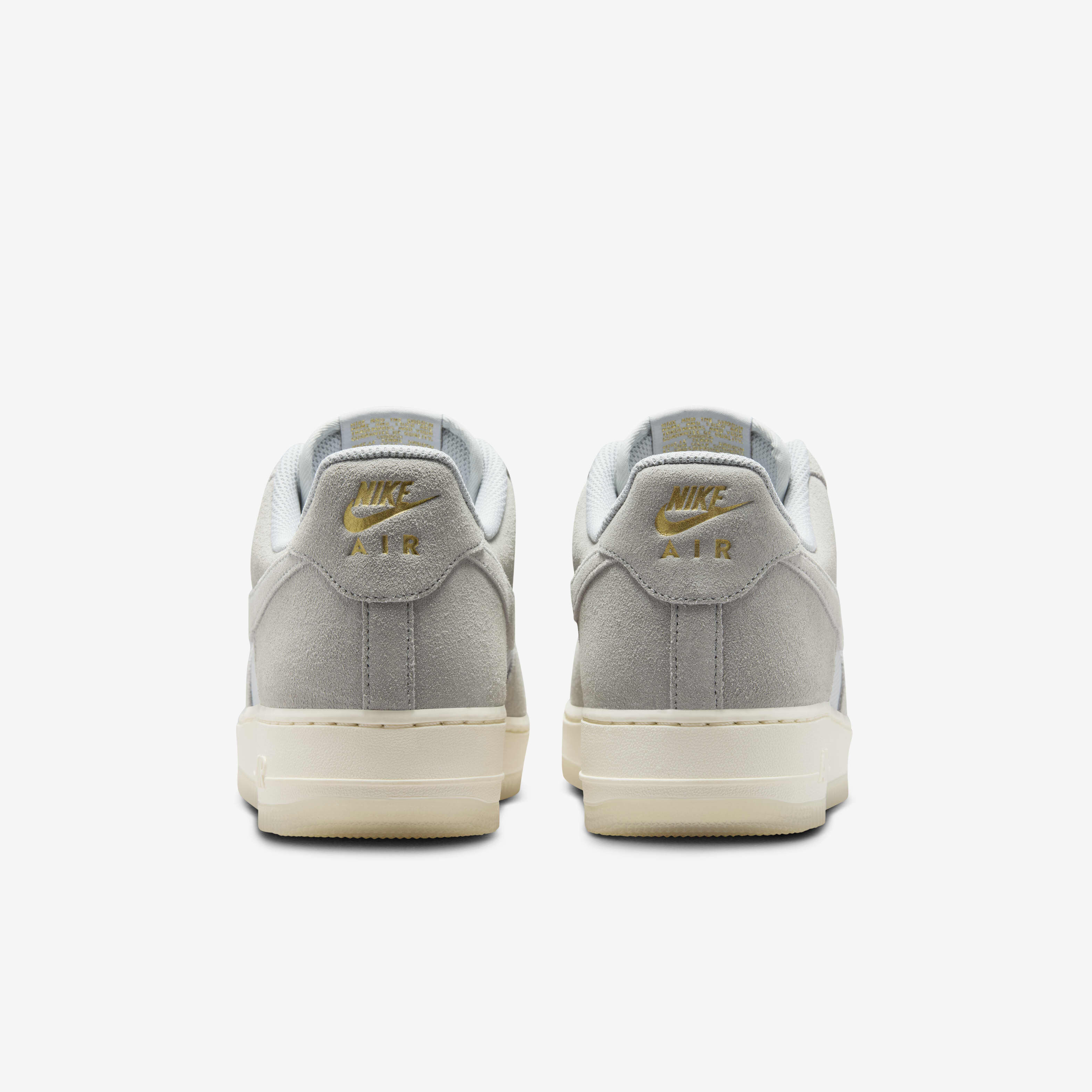 Nike air force grey gold discount