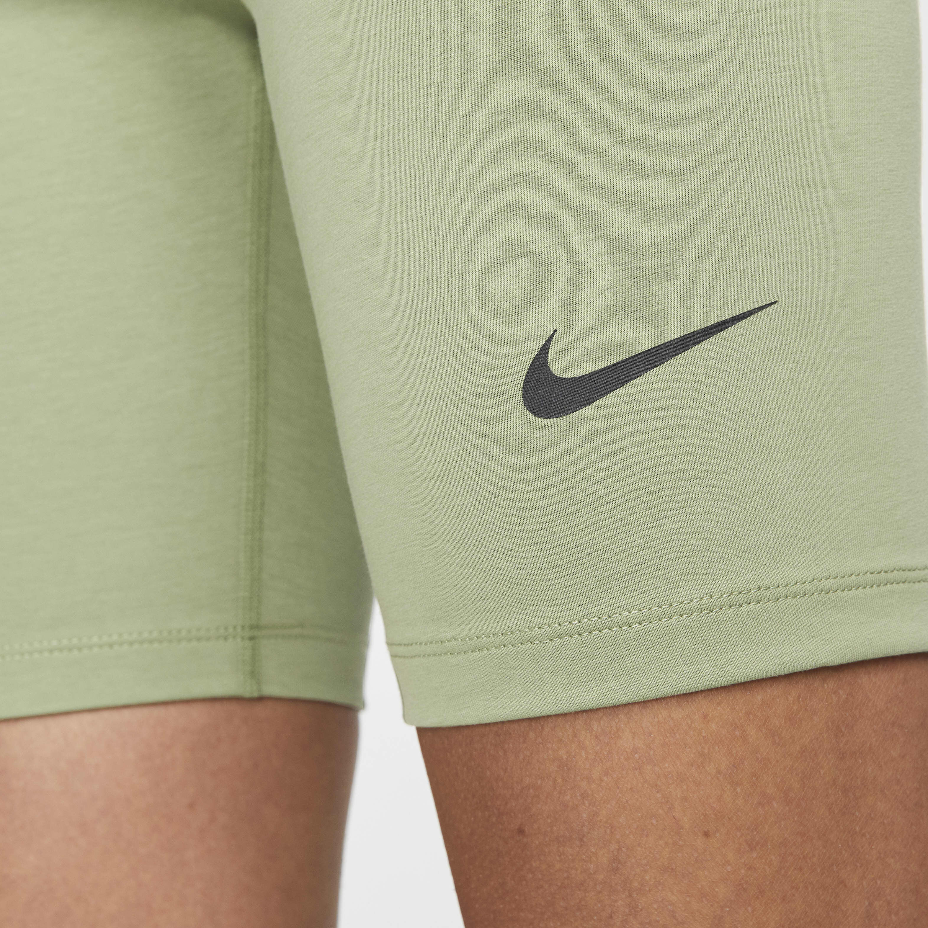 Buy Nike Sportswear Classic Women s High Waisted 20.5cm approx. Biker Shorts Oil Green Black Nike Kuwait Official