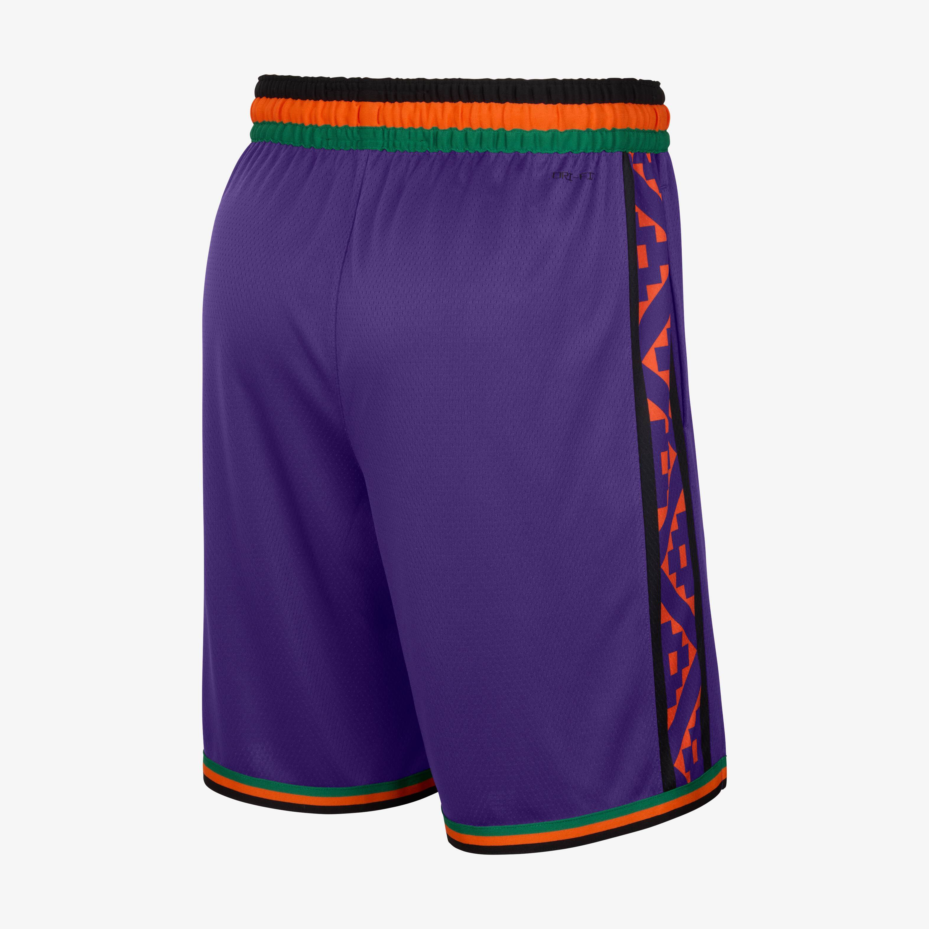 Buy Phoenix Suns 2024 25 City Edition Men s Nike Dri FIT NBA Swingman Shorts Field Purple White Nike Kuwait Official