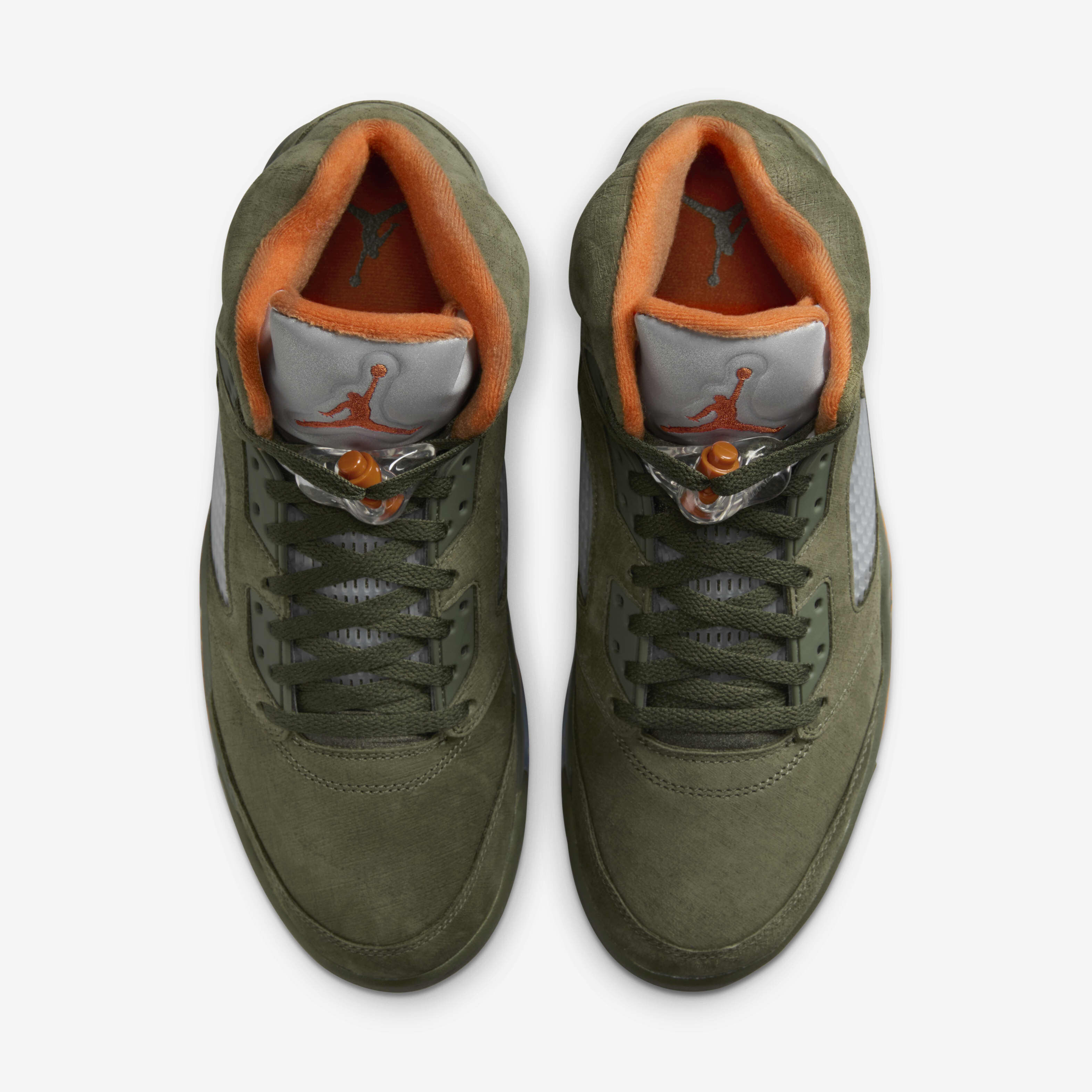 Buy Air Jordan 5 Retro Men s Shoes Army Olive Solar Orange Nike Kuwait Official
