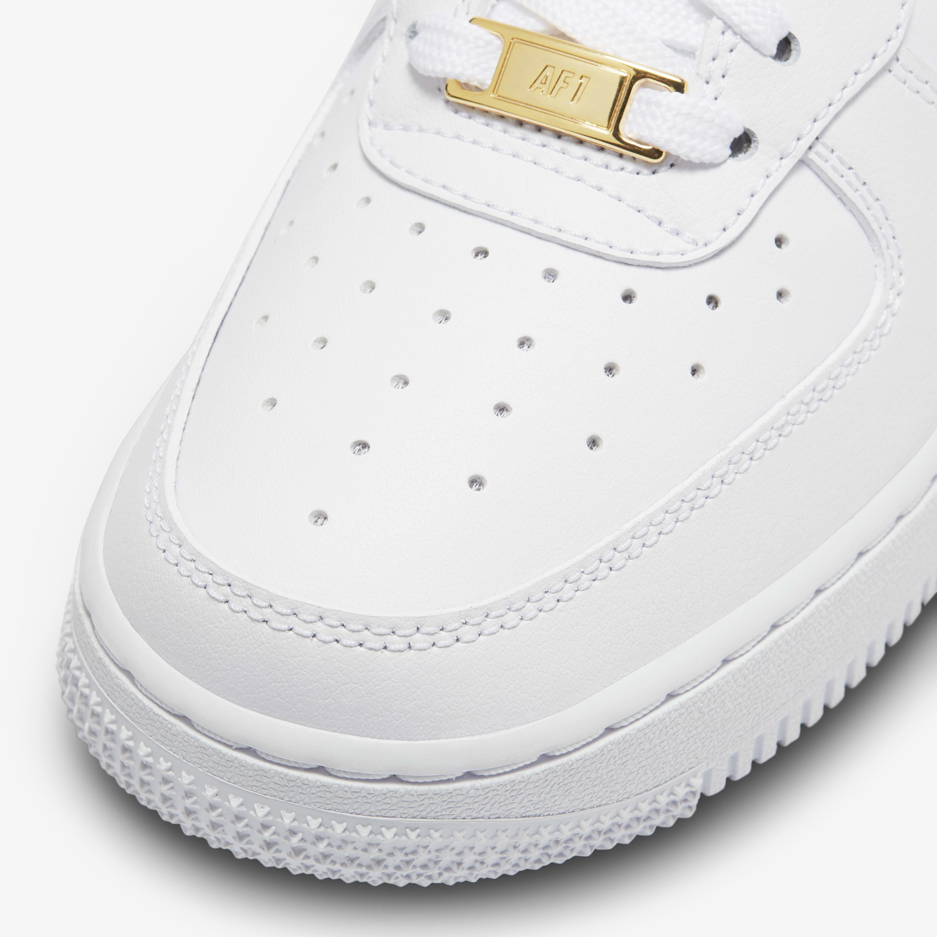 Nike air force 1 '07 essential white/gold women's shoe outlet