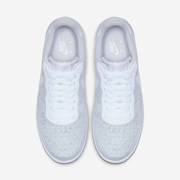 Buy Nike Air Force Flyknit Shoes White/Pure Platinum/White