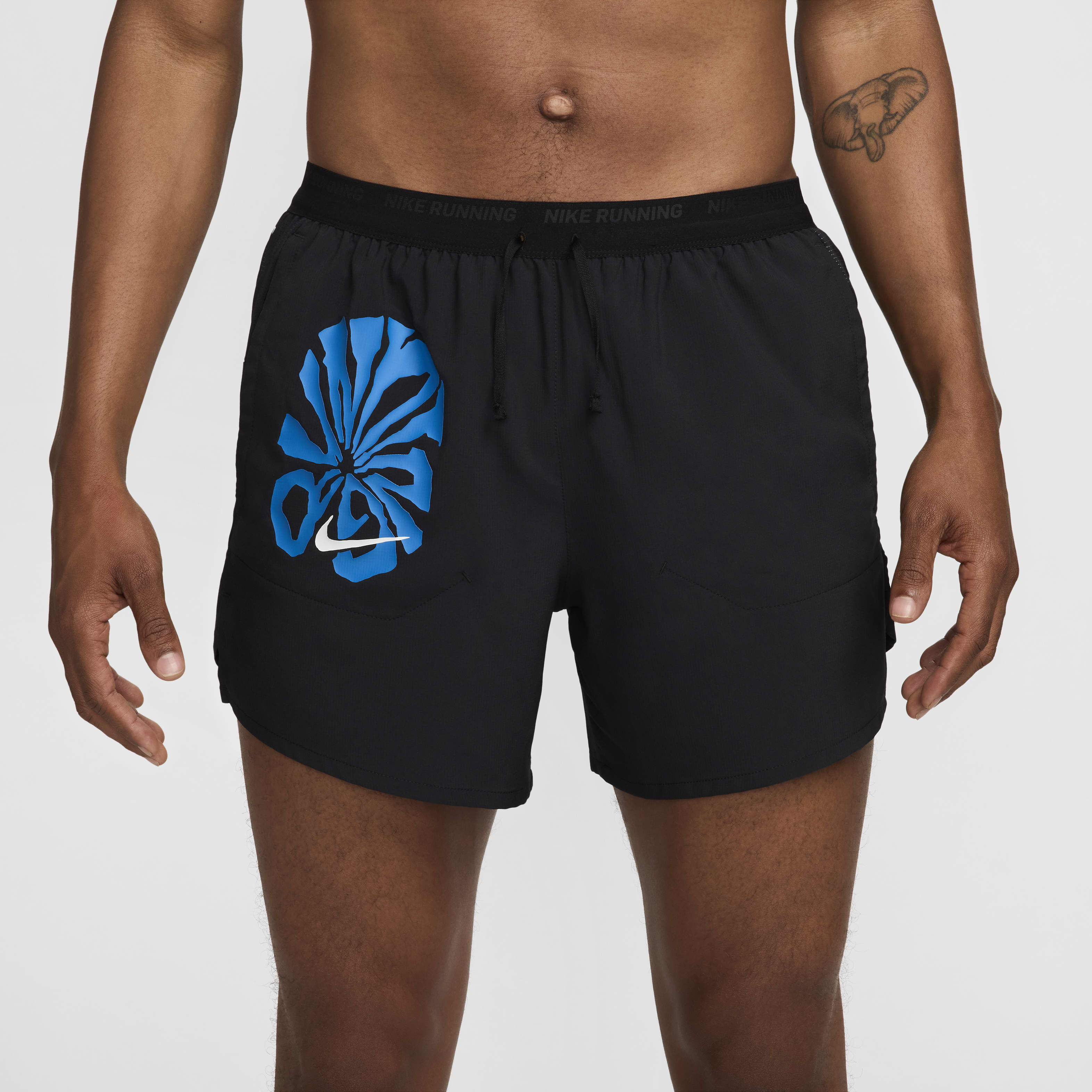 Buy Nike Stride Run Energy Men s Dri FIT 13cm approx. Brief lined Running Shorts Black Black Light Photo Blue Nike Kuwait Official