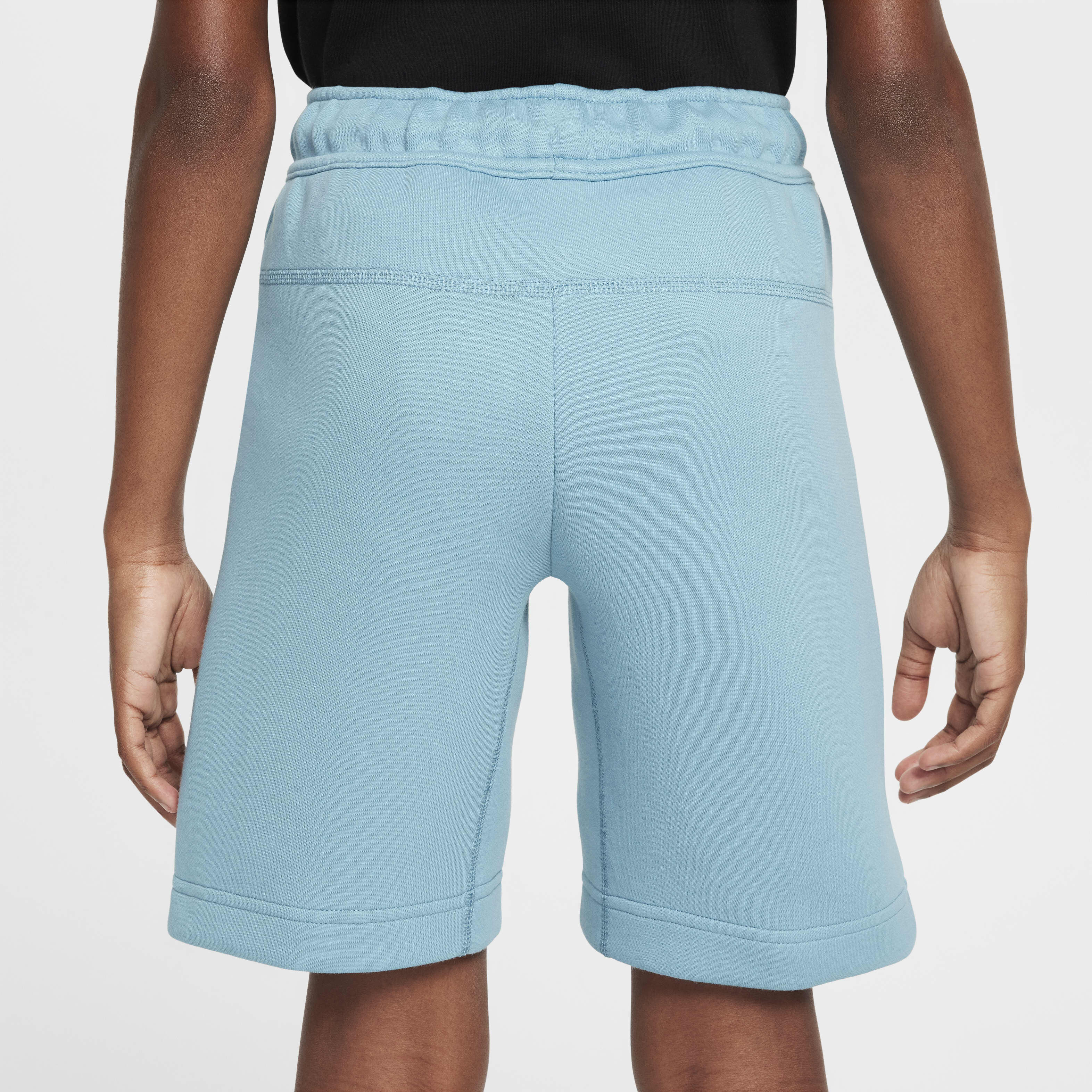 Buy Nike Tech Fleece Older Kids Boys Shorts Denim Turquoise Black Black Nike Kuwait Official