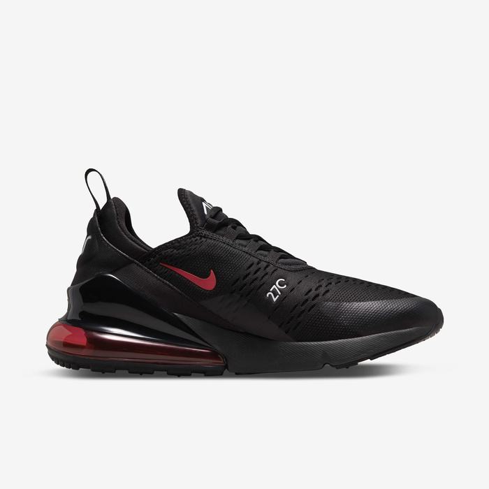 Air Max 270 Black Chile Red Men's Shoes Nike Air Max 270 Flyknit