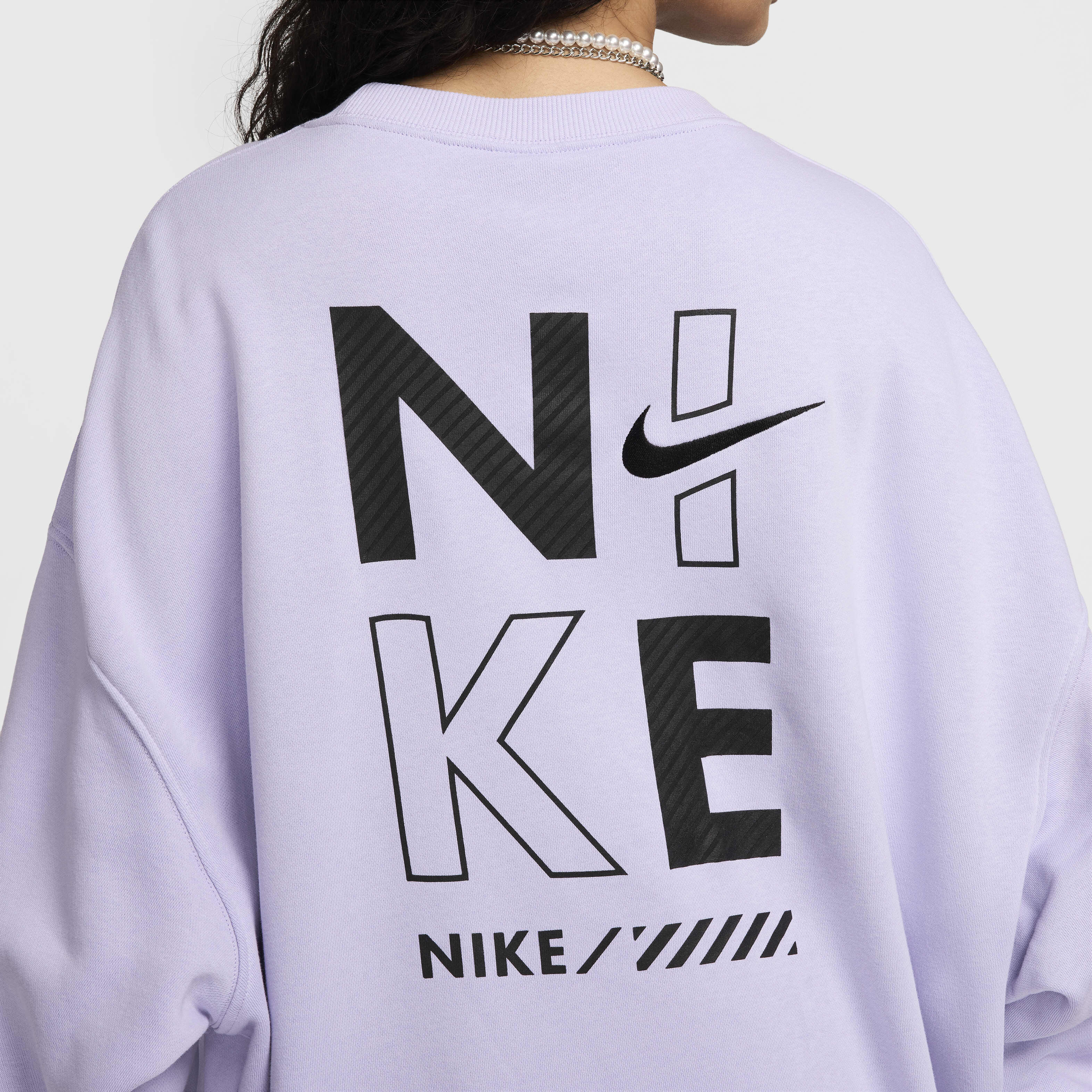 Buy Nike Sportswear Women s Oversized Fleece Crew Neck Sweatshirt Nike Kuwait Official