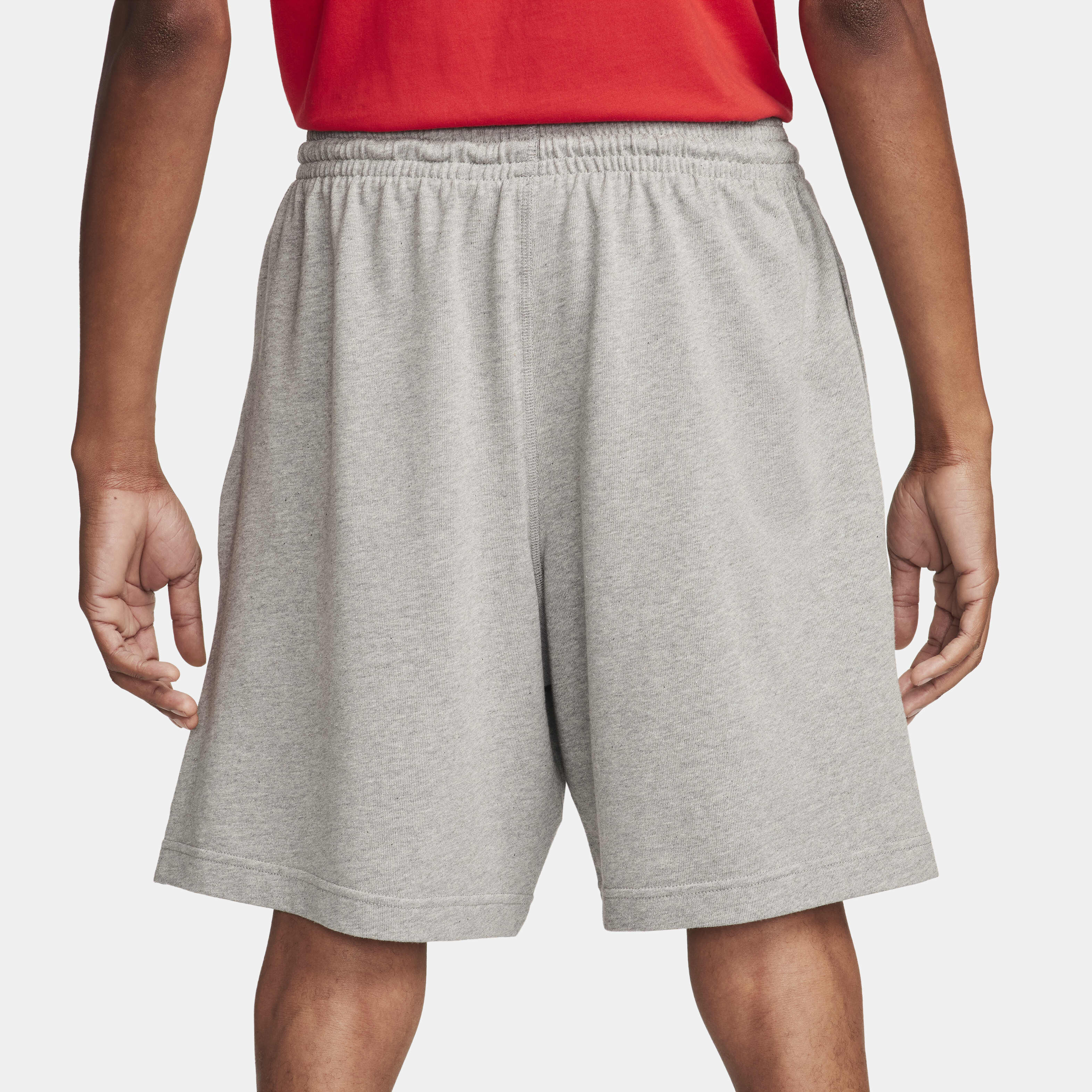Buy Nike Club Men's Knit Shorts - Dark Grey Heather/White @ Nike